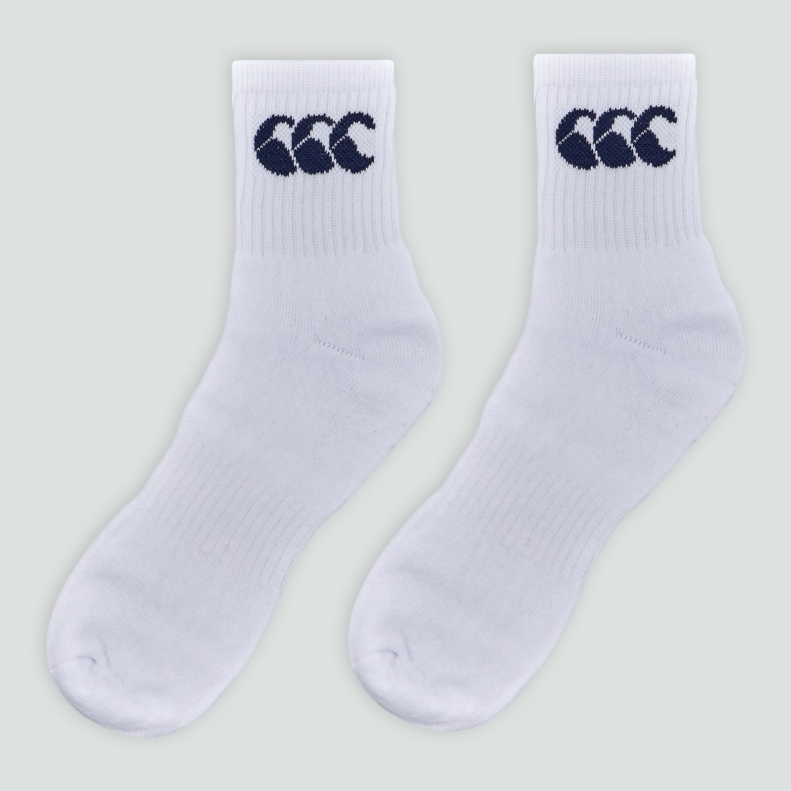 Unisex Crew Socks 3 Pack White/navy