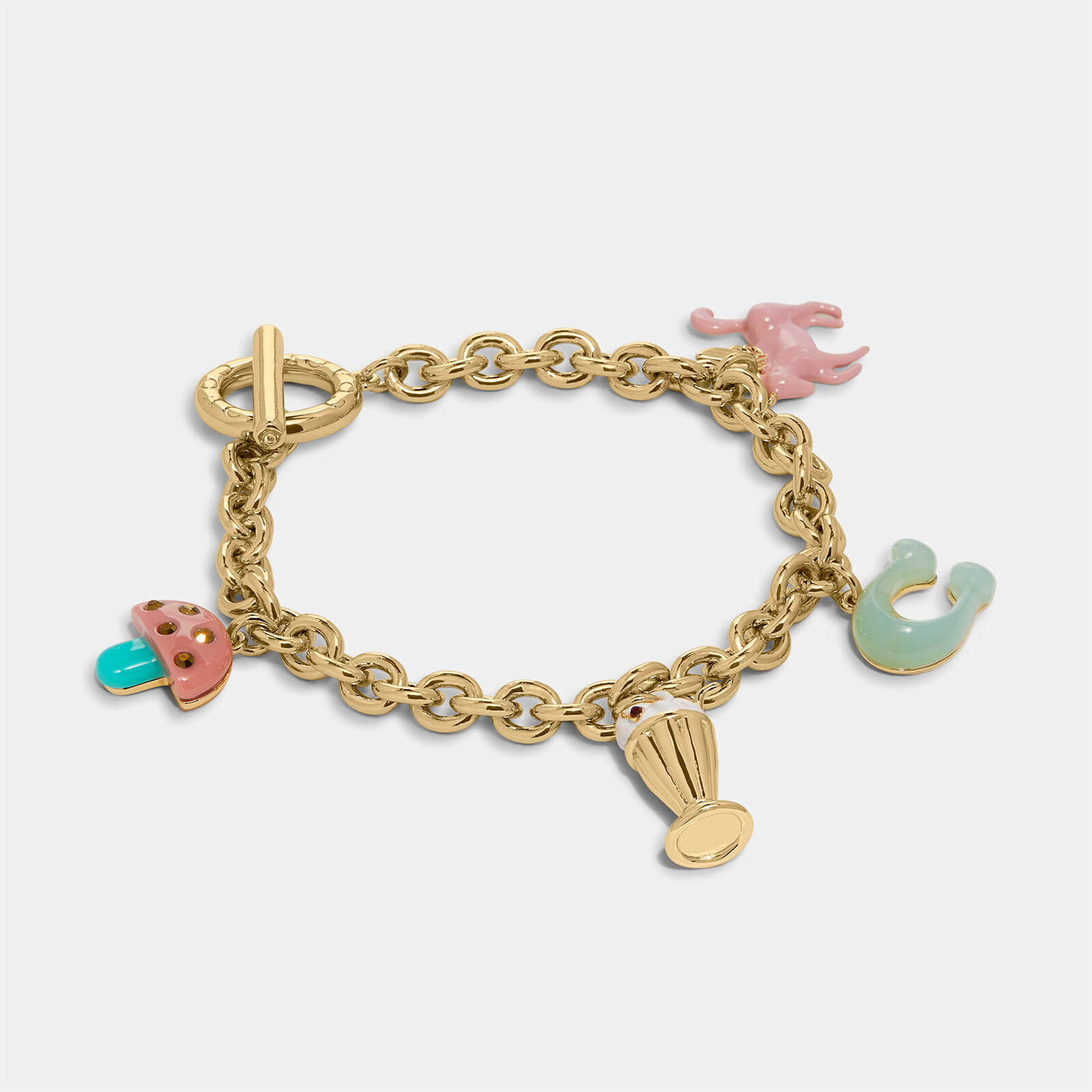 Coach Women's Milkshake Multi Charm Bracelet - Gold/Multicolor