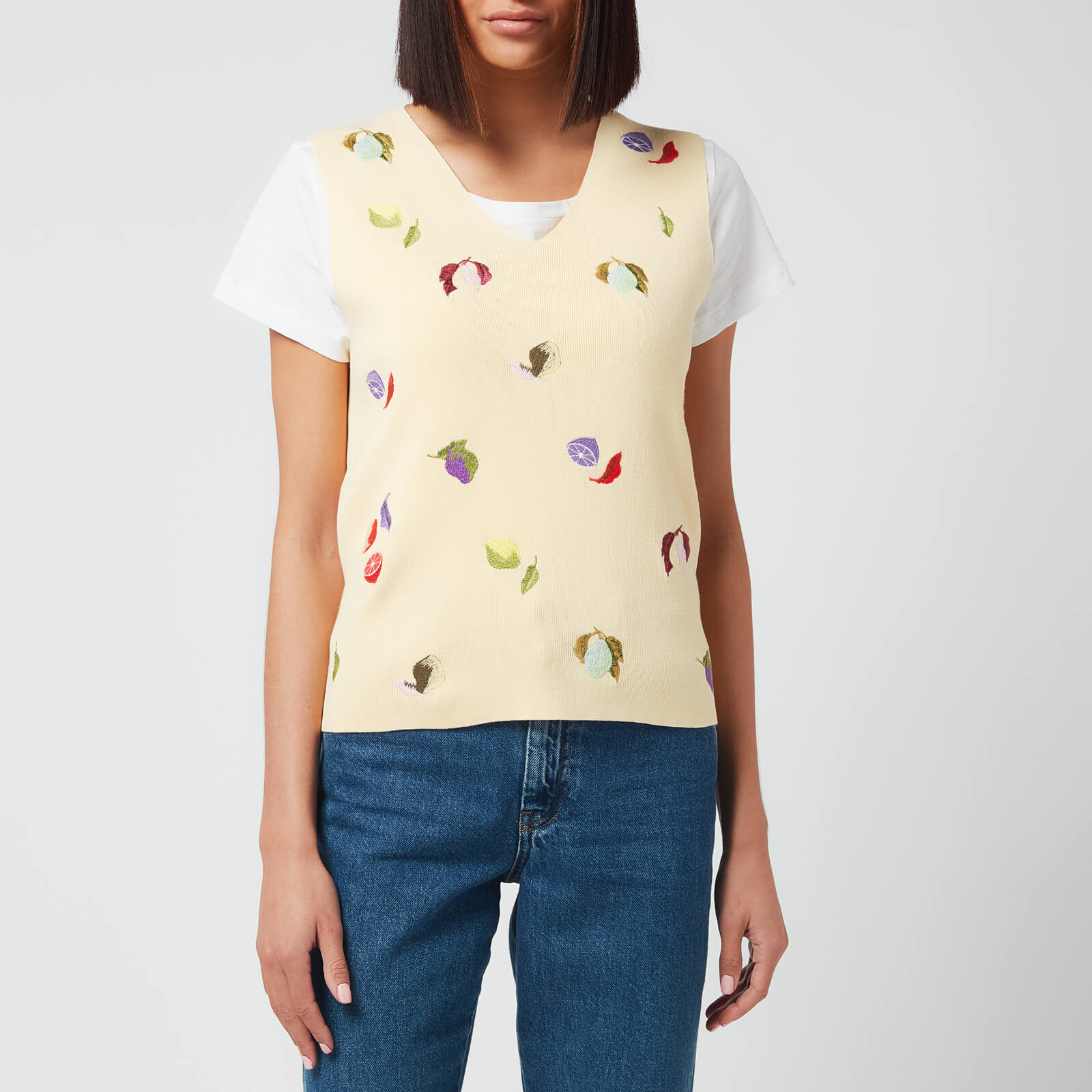 PS Paul Smith Women's Knitted V Neck Vest - Yellow - XS