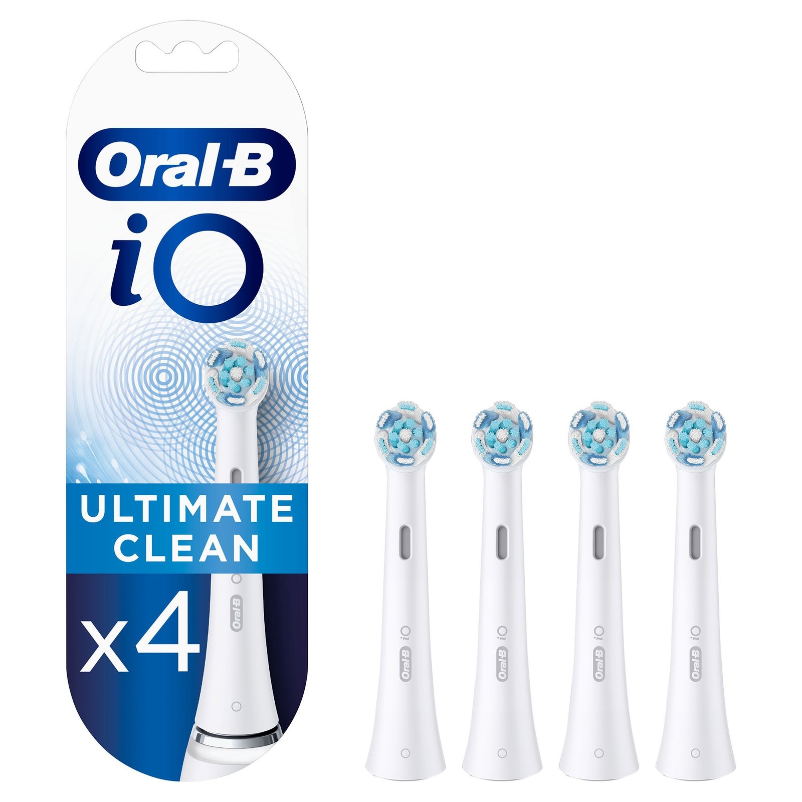 Oral B iO Ultimate Clean White Toothbrush Heads  Pack of 4 Counts