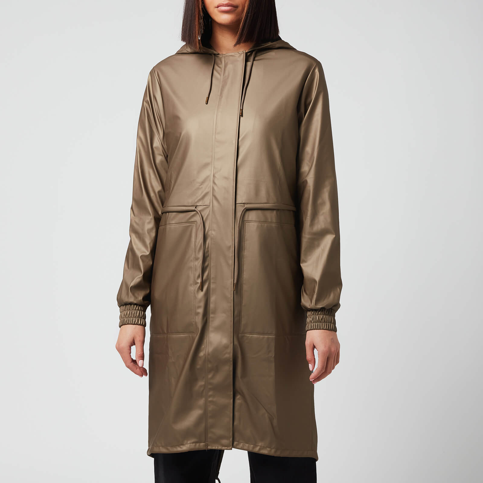 Rains Women's String Parka - Metallic Mist - XS
