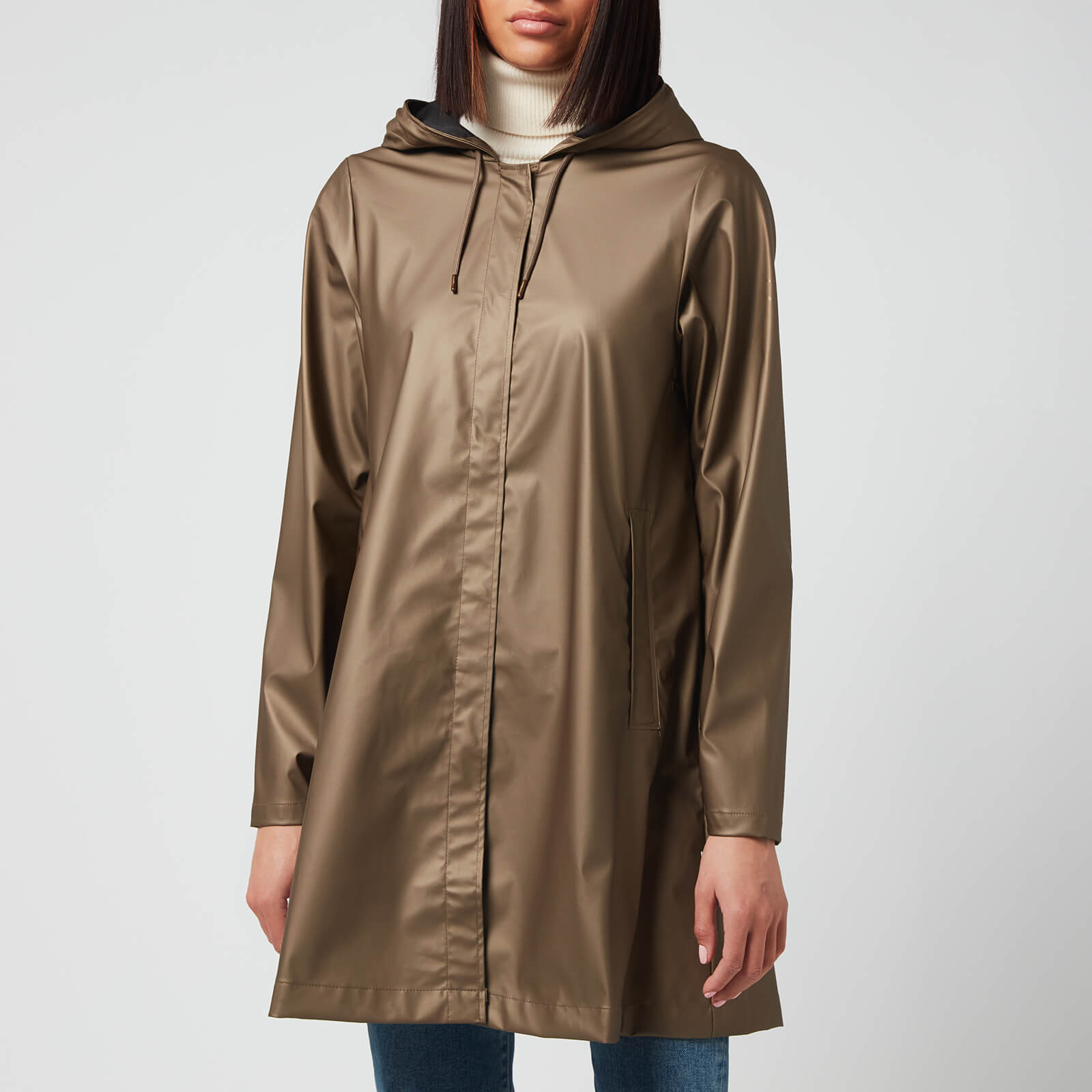 Rains Women's A-Line Jacket - Metallic Mist - XS