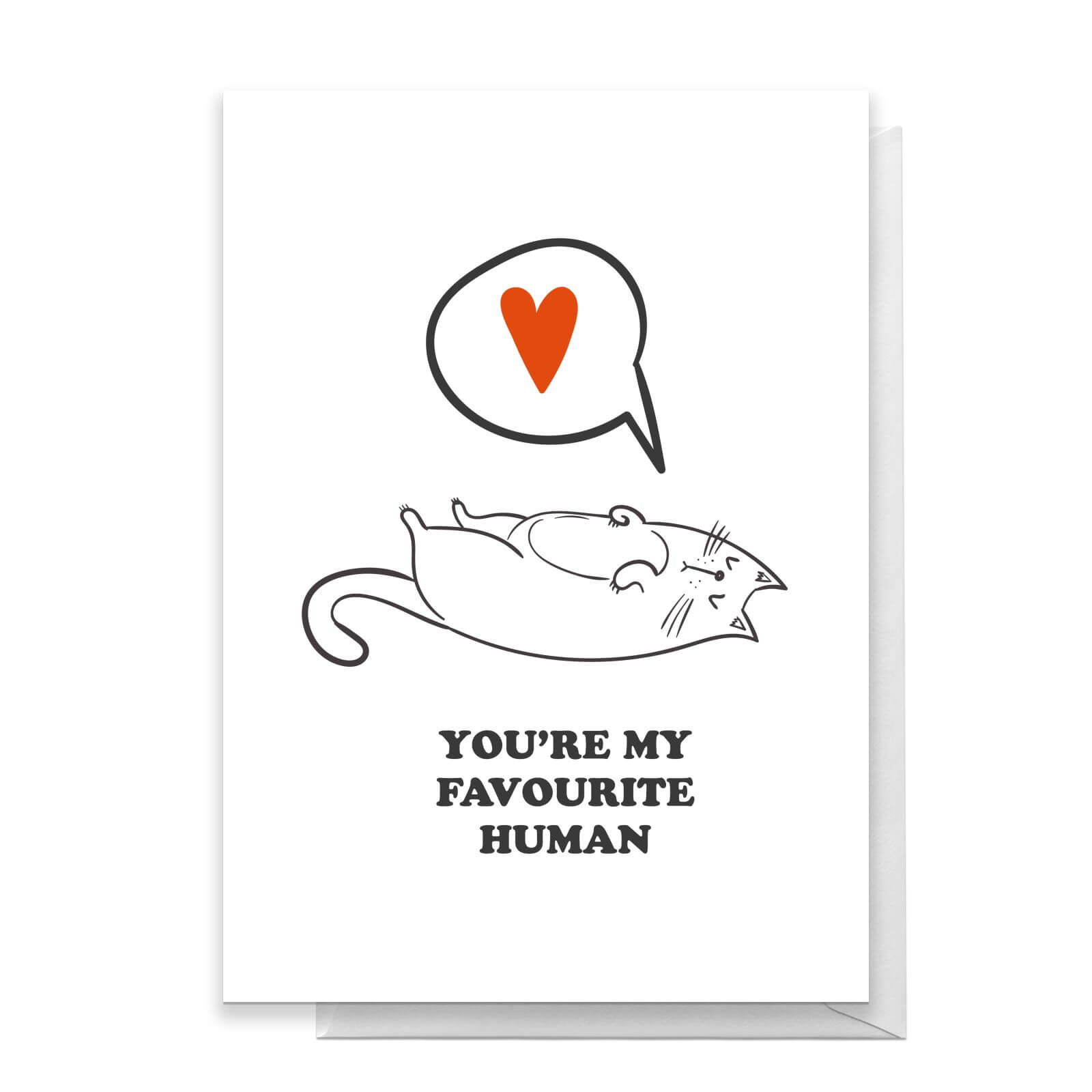 You're My Favourite Human From The Cat Greetings Card - Standard Card