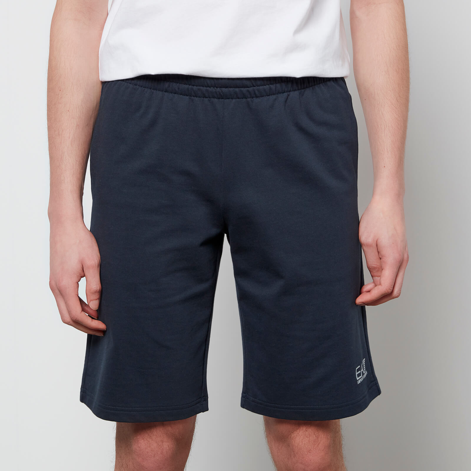 EA7 Men's Core Identity French Terry Shorts - Night Blue - S