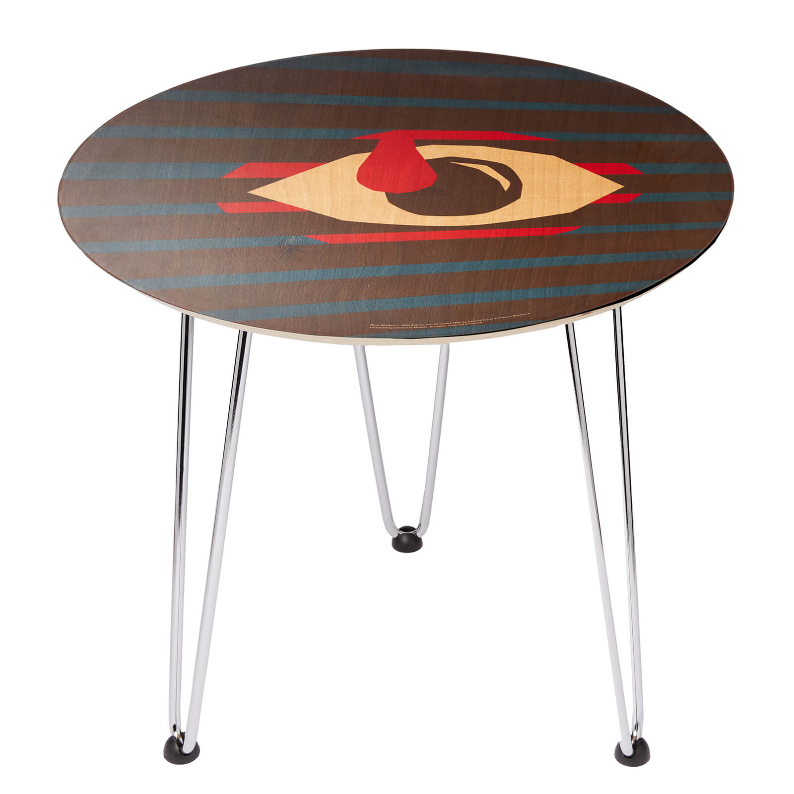 Decorsome x Hitchcock Rear Window Spy Wooden Side Table - Silver