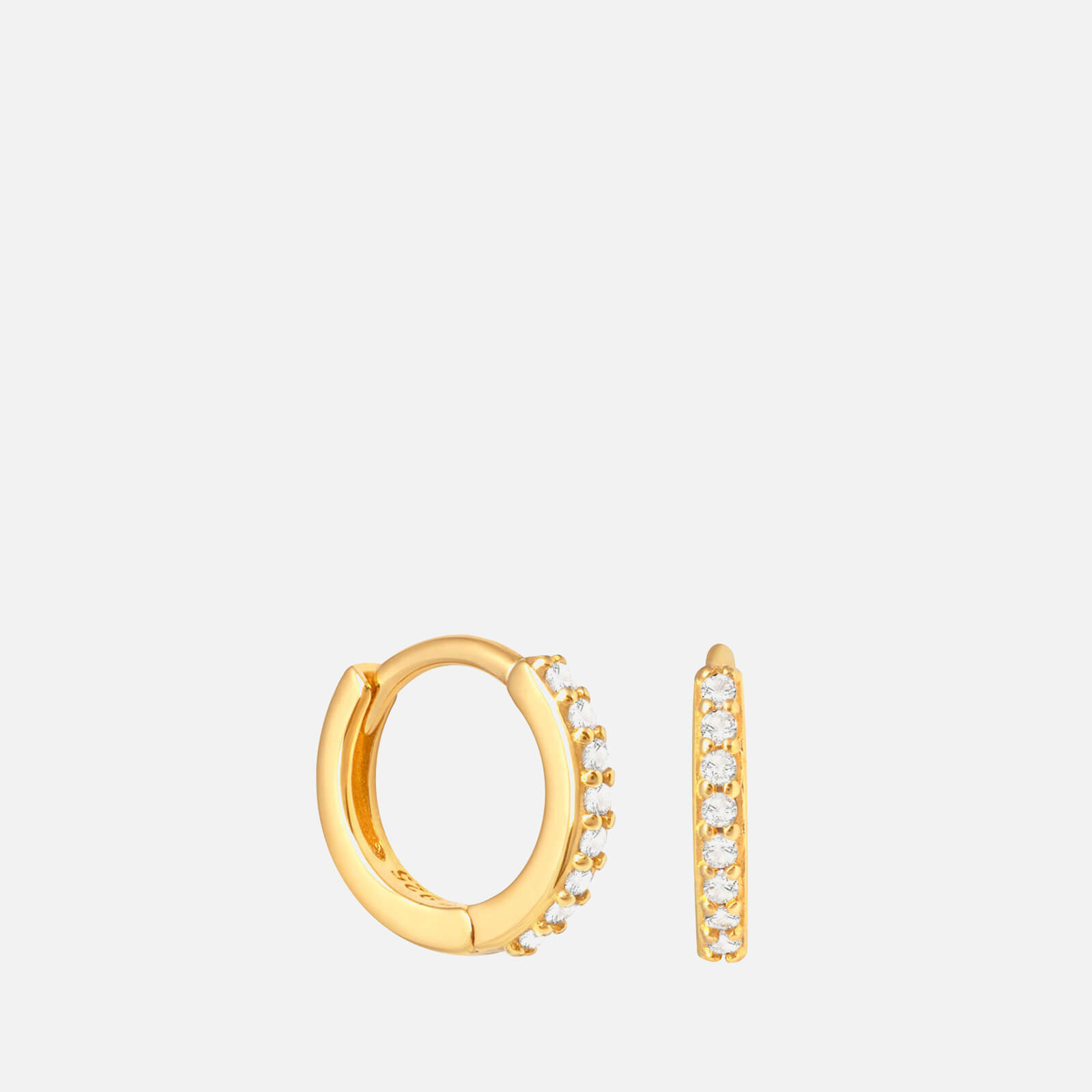 Astrid & Miyu Women's Crystal Huggies - Gold