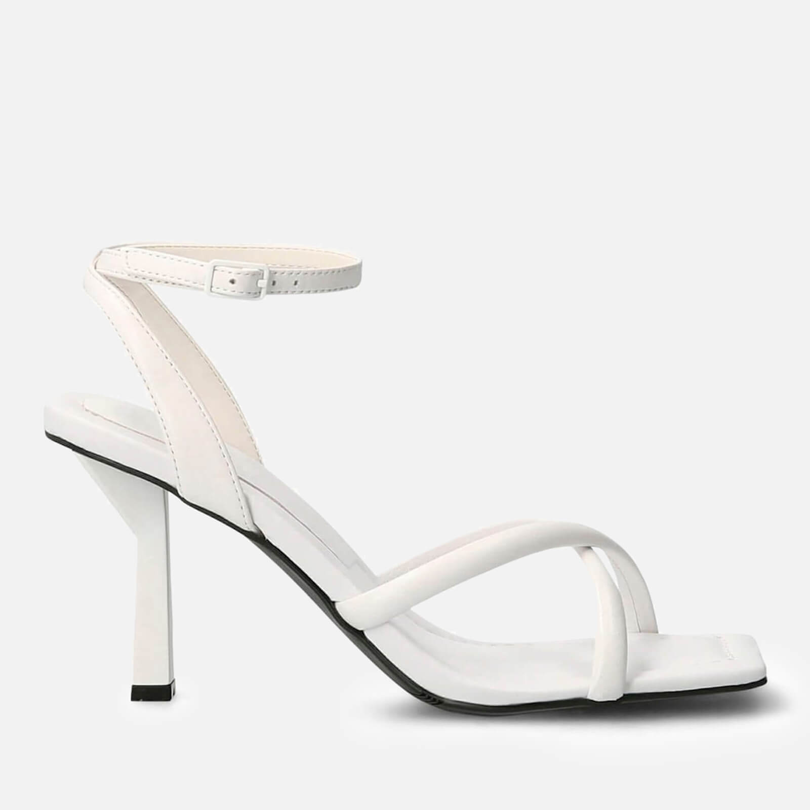 Guess Women’s Dezza Leather Heeled Sandals - White