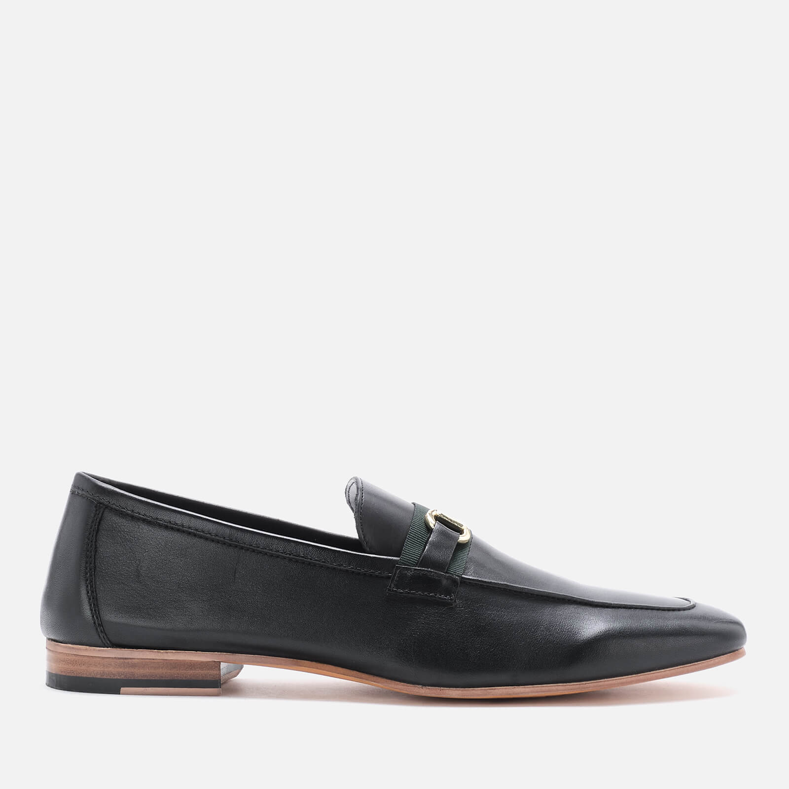 Walk London Men's Capri Trim Leather Loafers - Black - UK 8