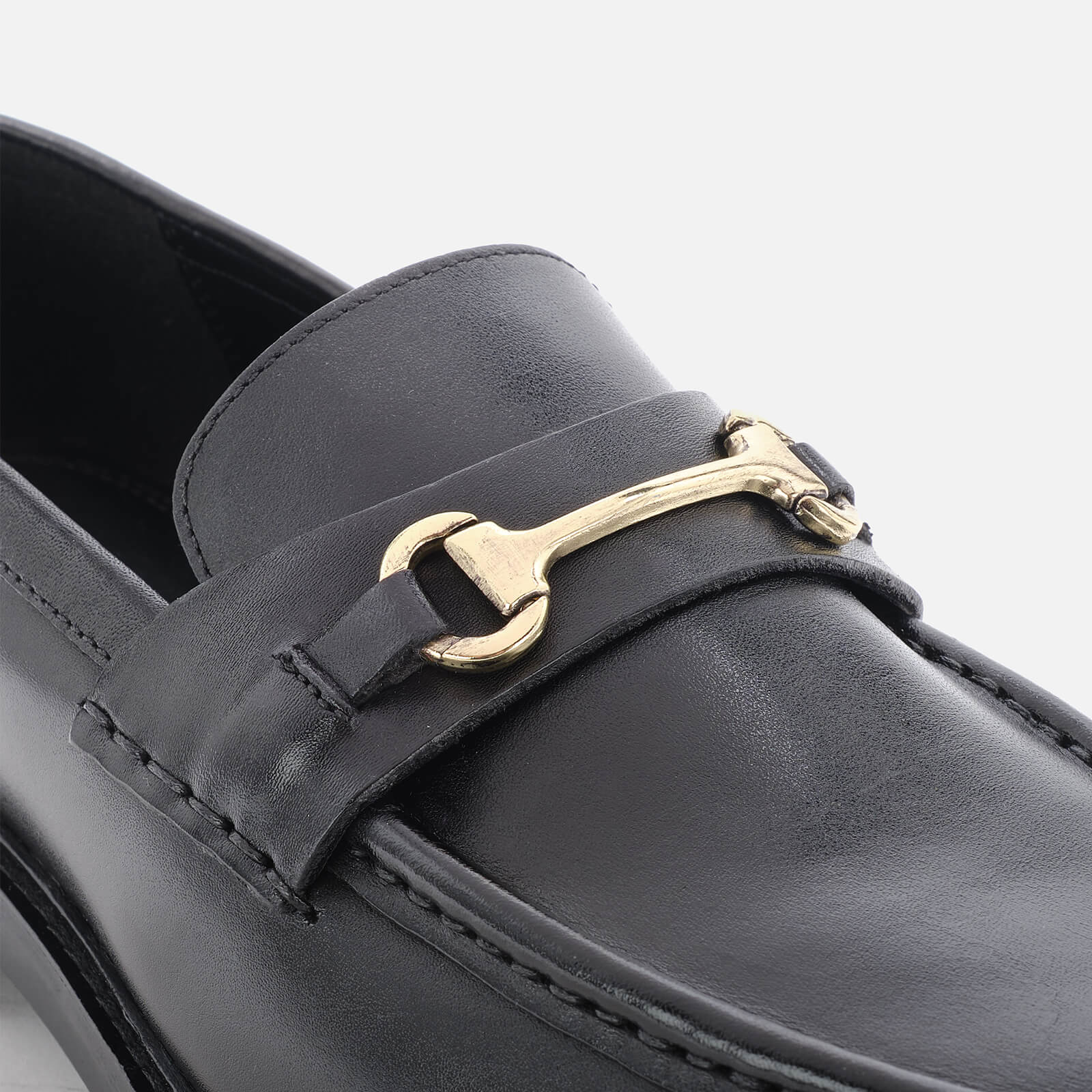 Walk London Men's Sean Leather Trim Loafers - Black - Uk 11 Am 2585 Mens Footwear, Black