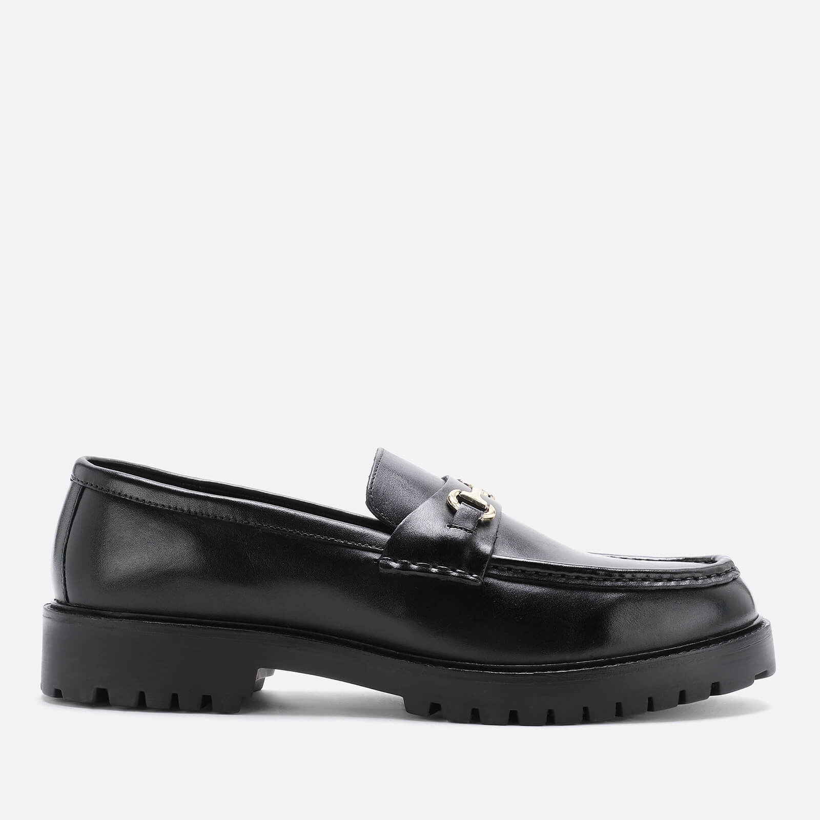 Walk London Men’s Sean Leather Trim Loafers - Black