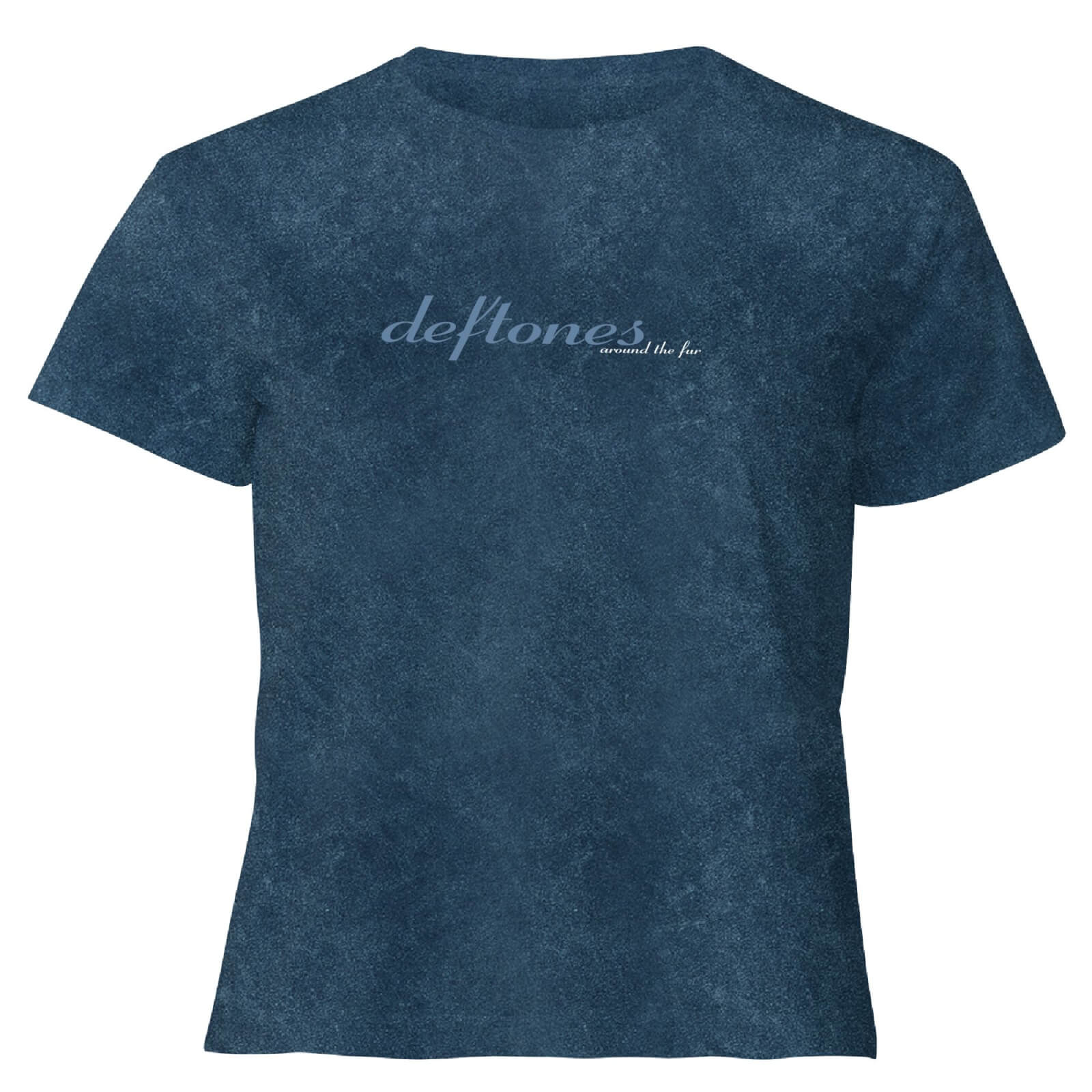 

Deftones Around The Fur Women's Cropped T-Shirt - Navy Acid Wash - L