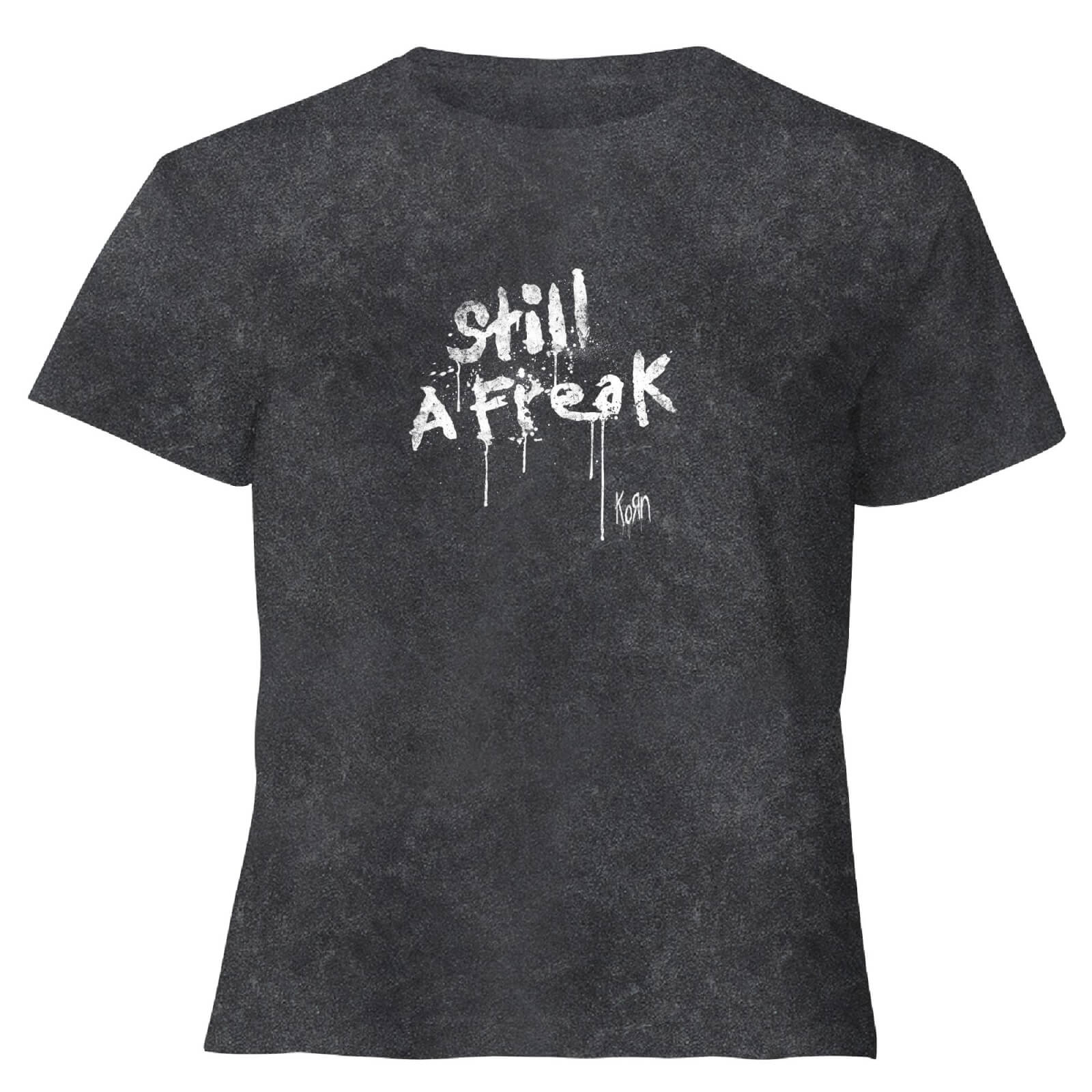 

Korn Still A Freak Women's Cropped T-Shirt - Black Acid Wash - M