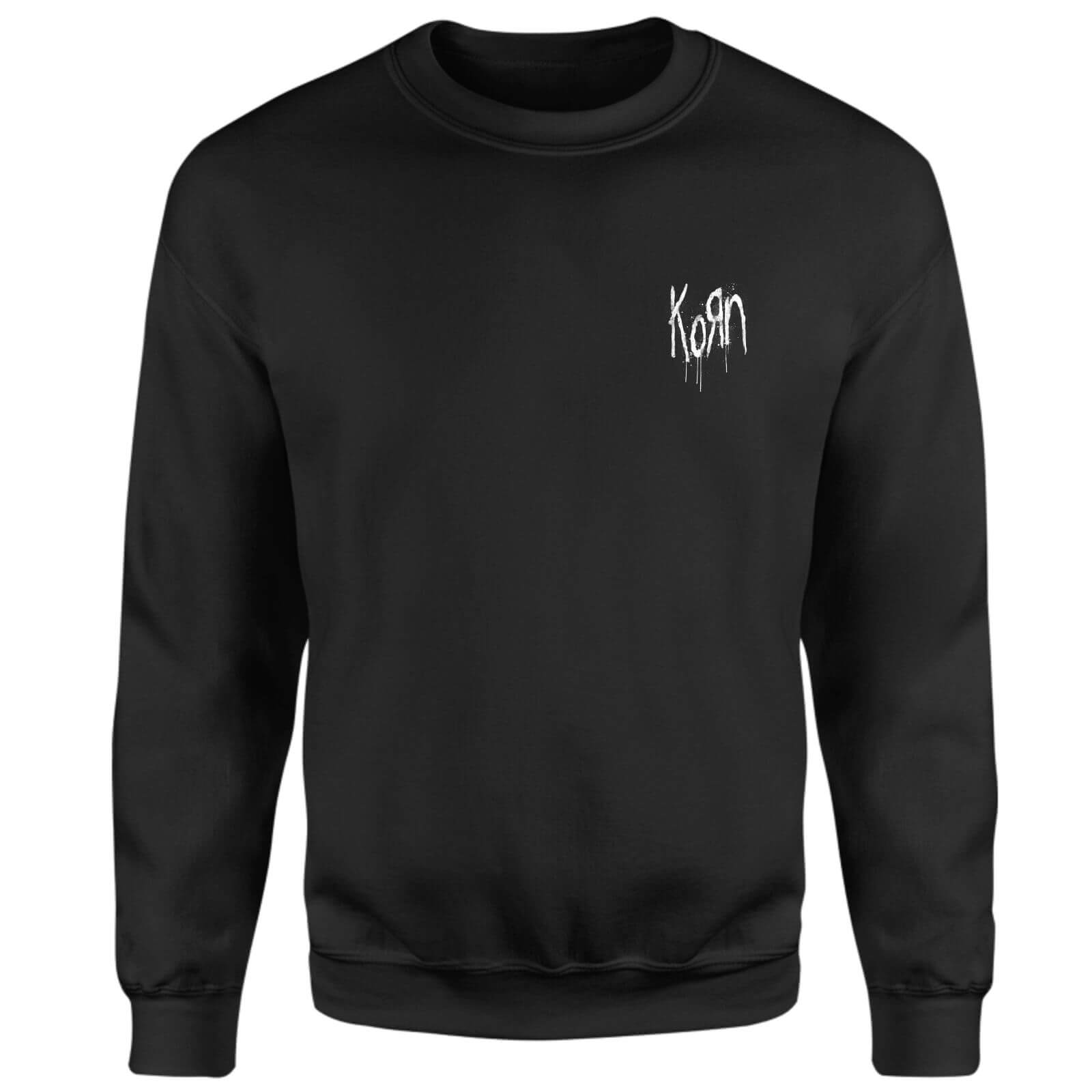 Korn Splatter Stamp Sweatshirt - Black - XS