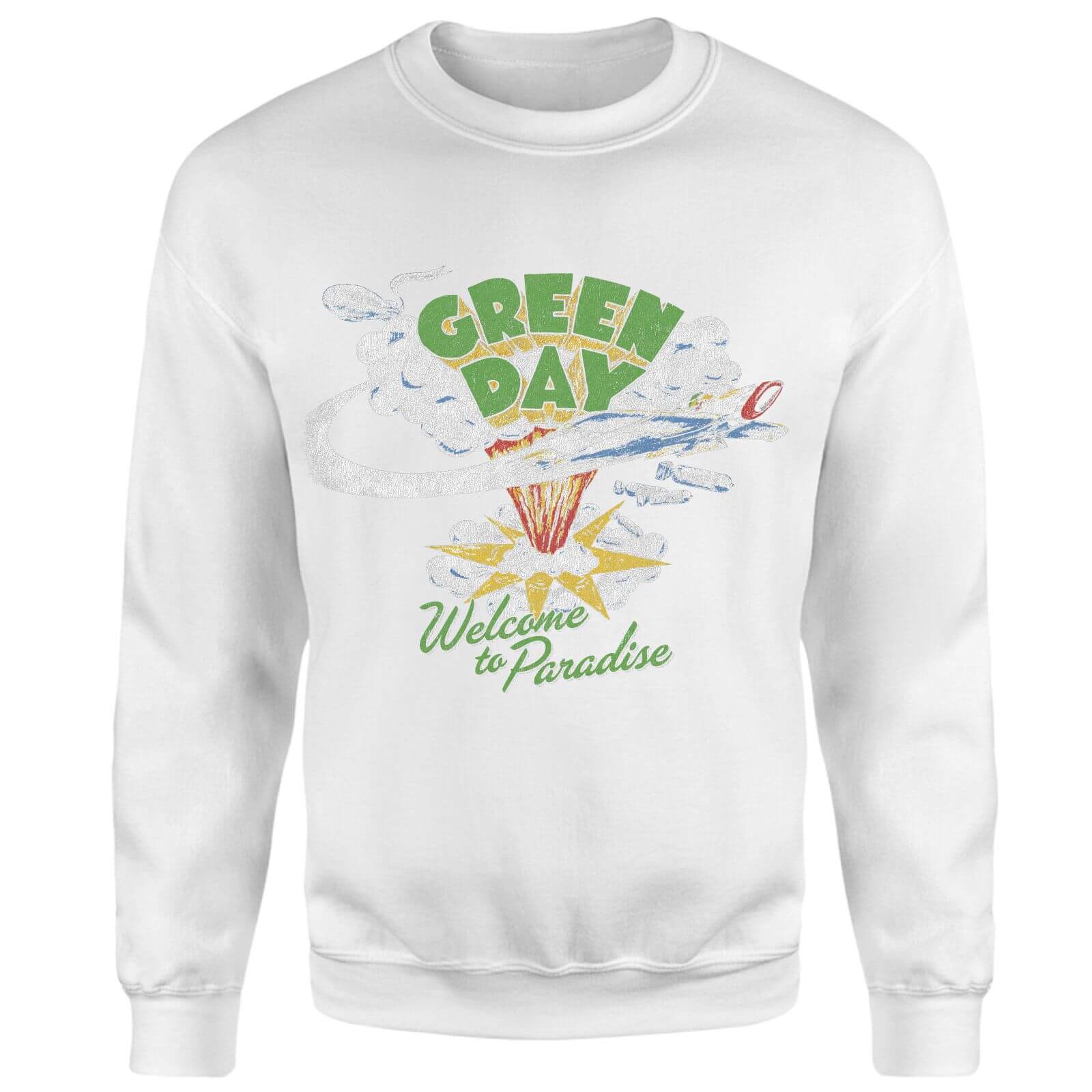 Green Day Paradise Sweatshirt - White - L