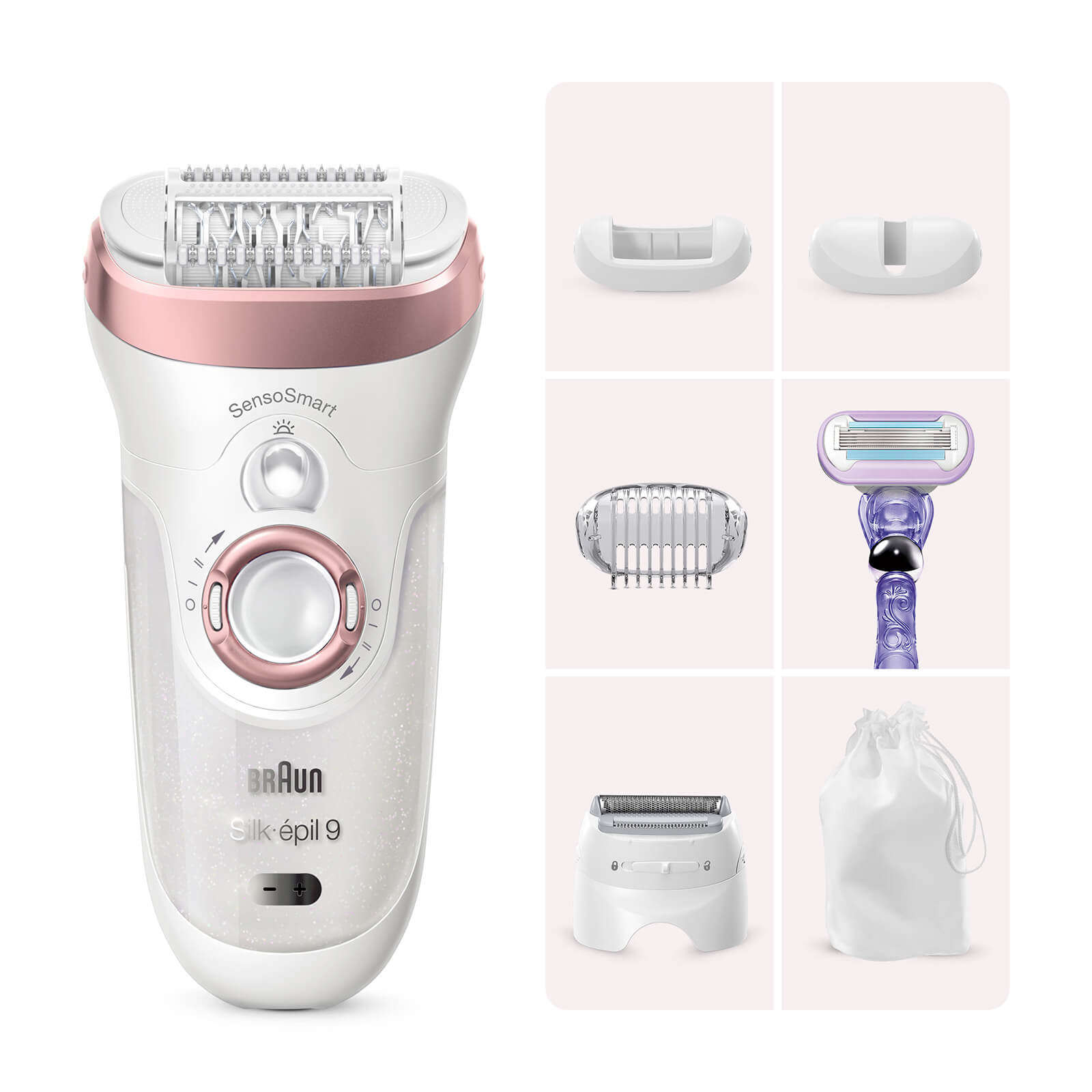 

Braun Silk-épil 9 Epilator with 4 extras and Gillette Venus razor