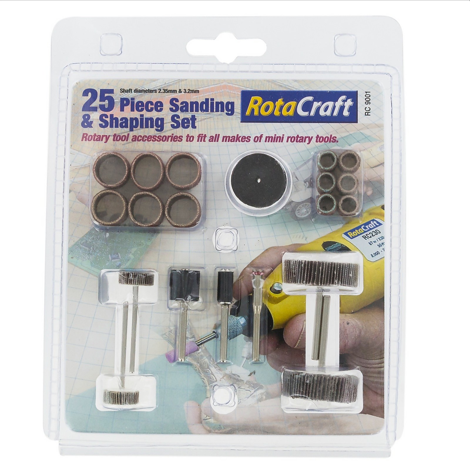 Rotacraft Rotary Tool 25 Piece Sanding & Shaping Set