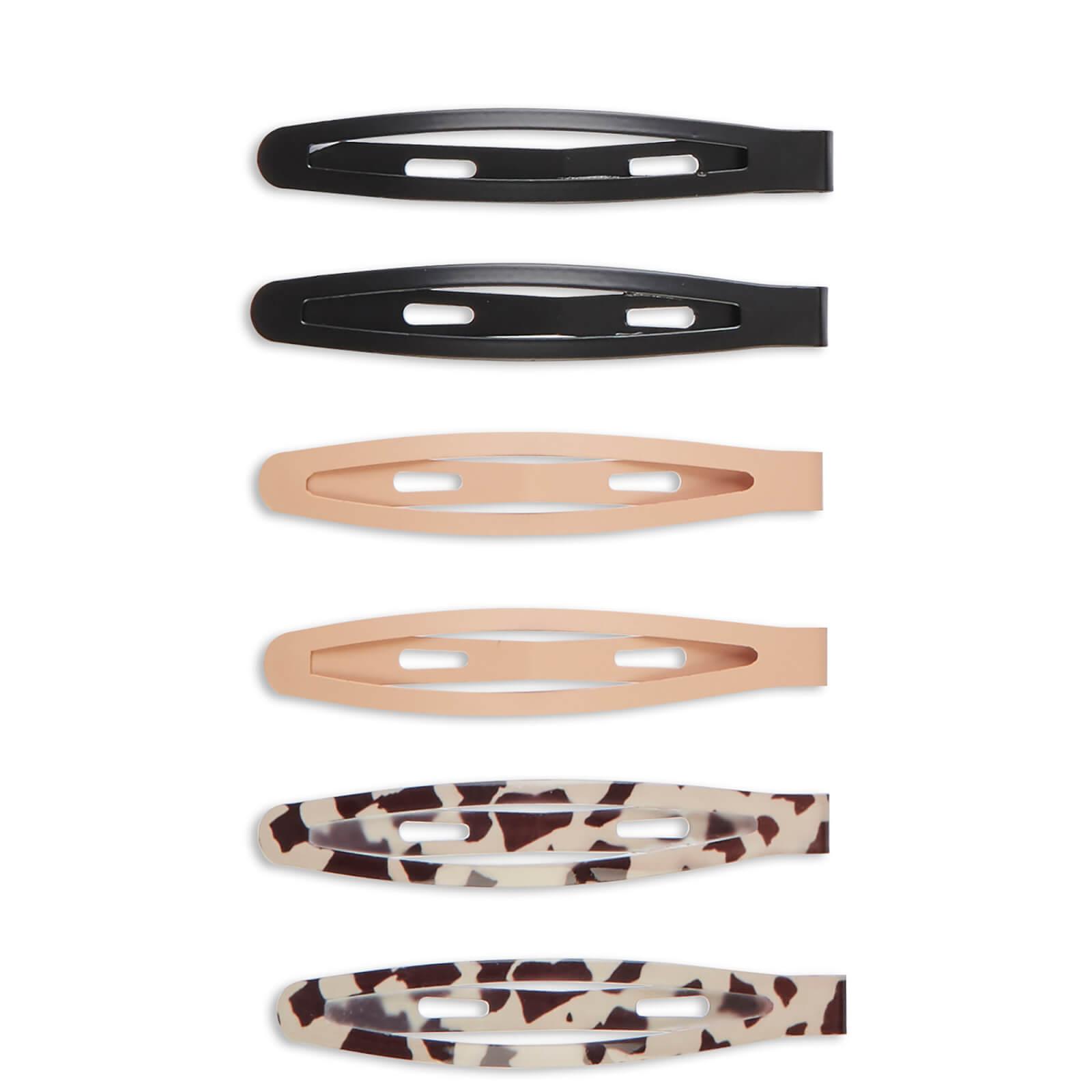Scunci Basik Edition Oval Snap Clips (6 Pack)
