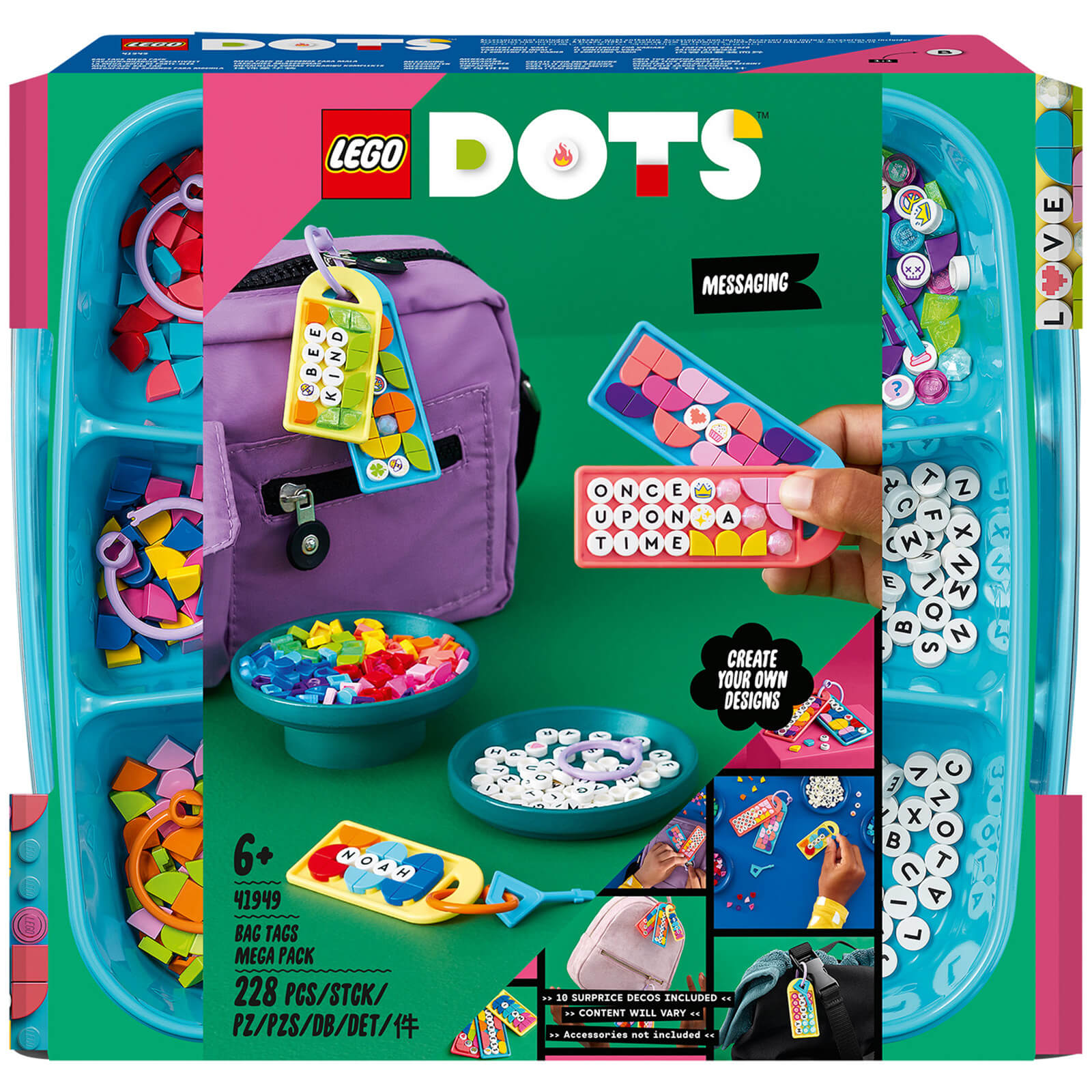 LEGO DOTS: Bag Tags Mega Pack Messaging 5in1 Craft Set (41949)