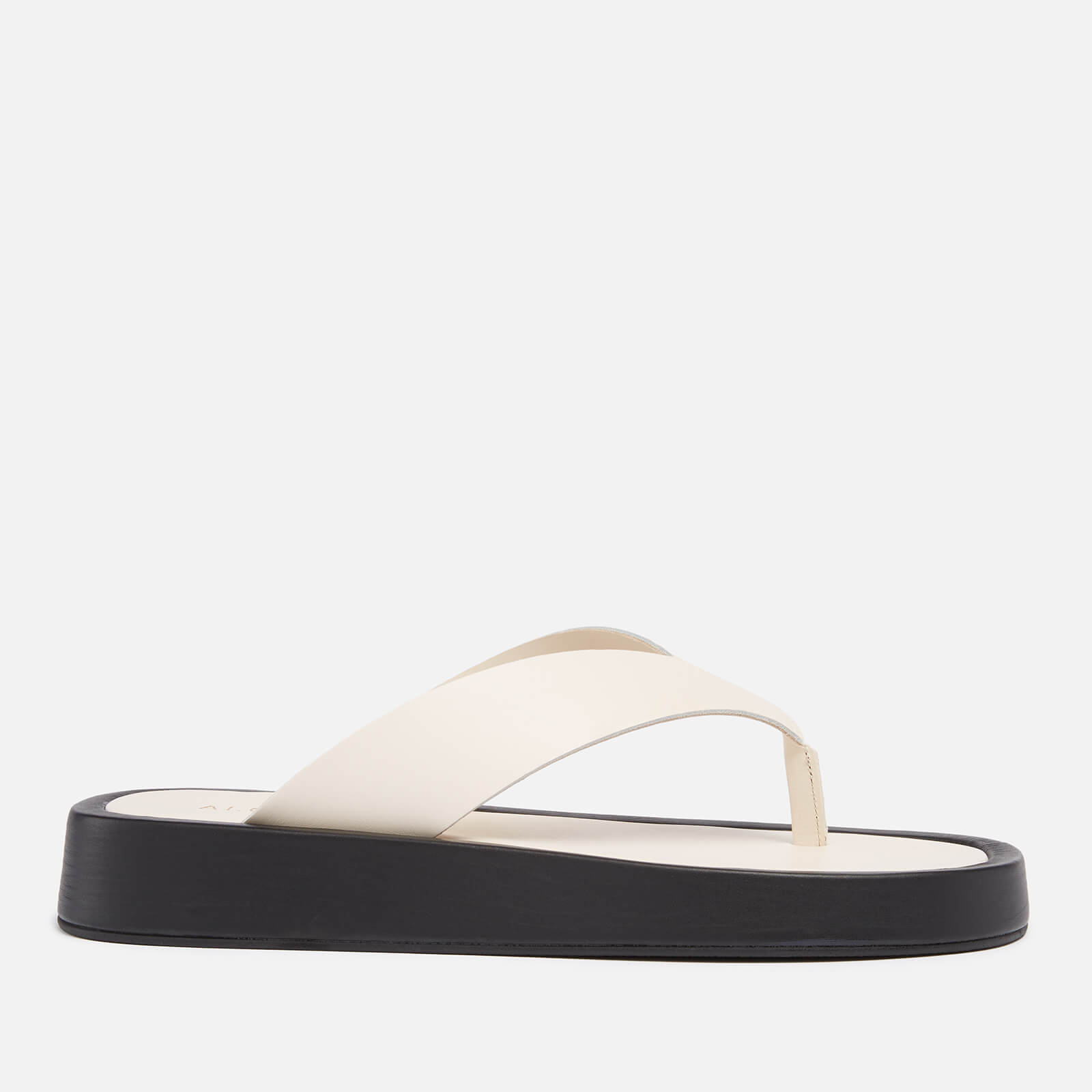 ALOHAS Women’s Overcast Leather Toe Post Sandals - Ivory