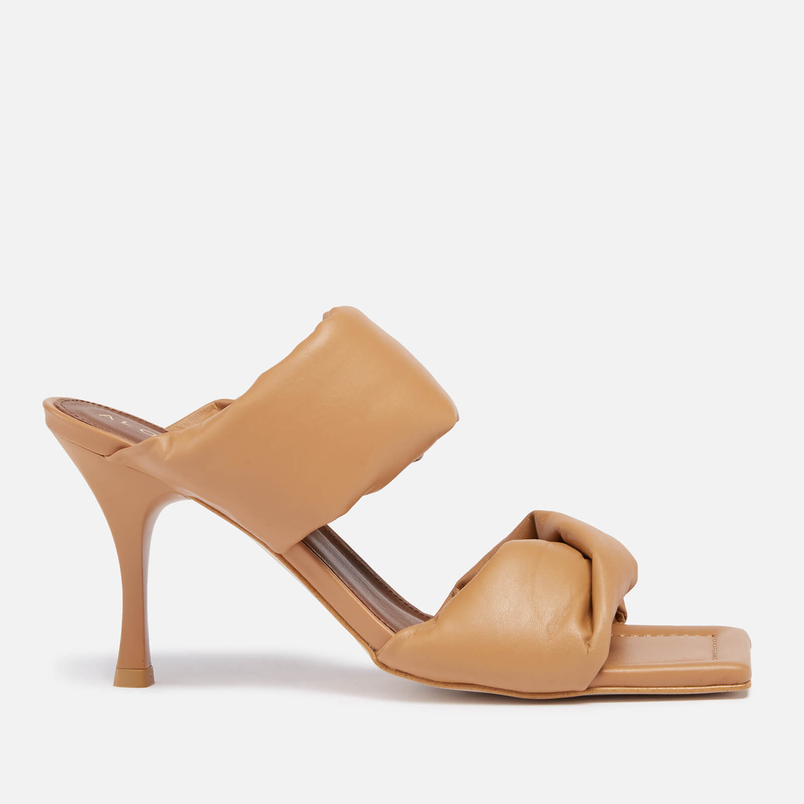 ALOHAS Women’s Twist Leather Heeled Sandals - Camel
