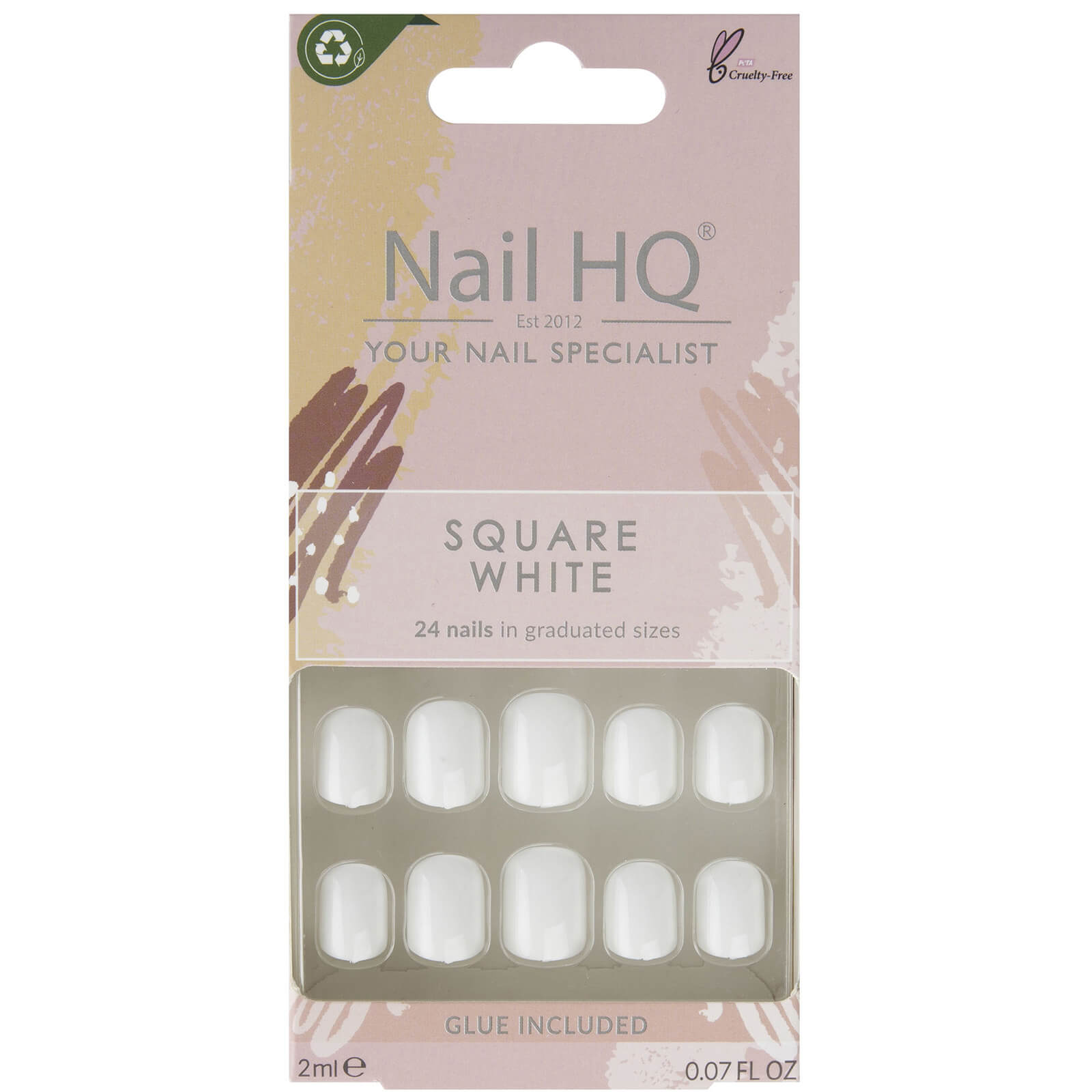 Nail Hq Square White Nails (24 Pieces)