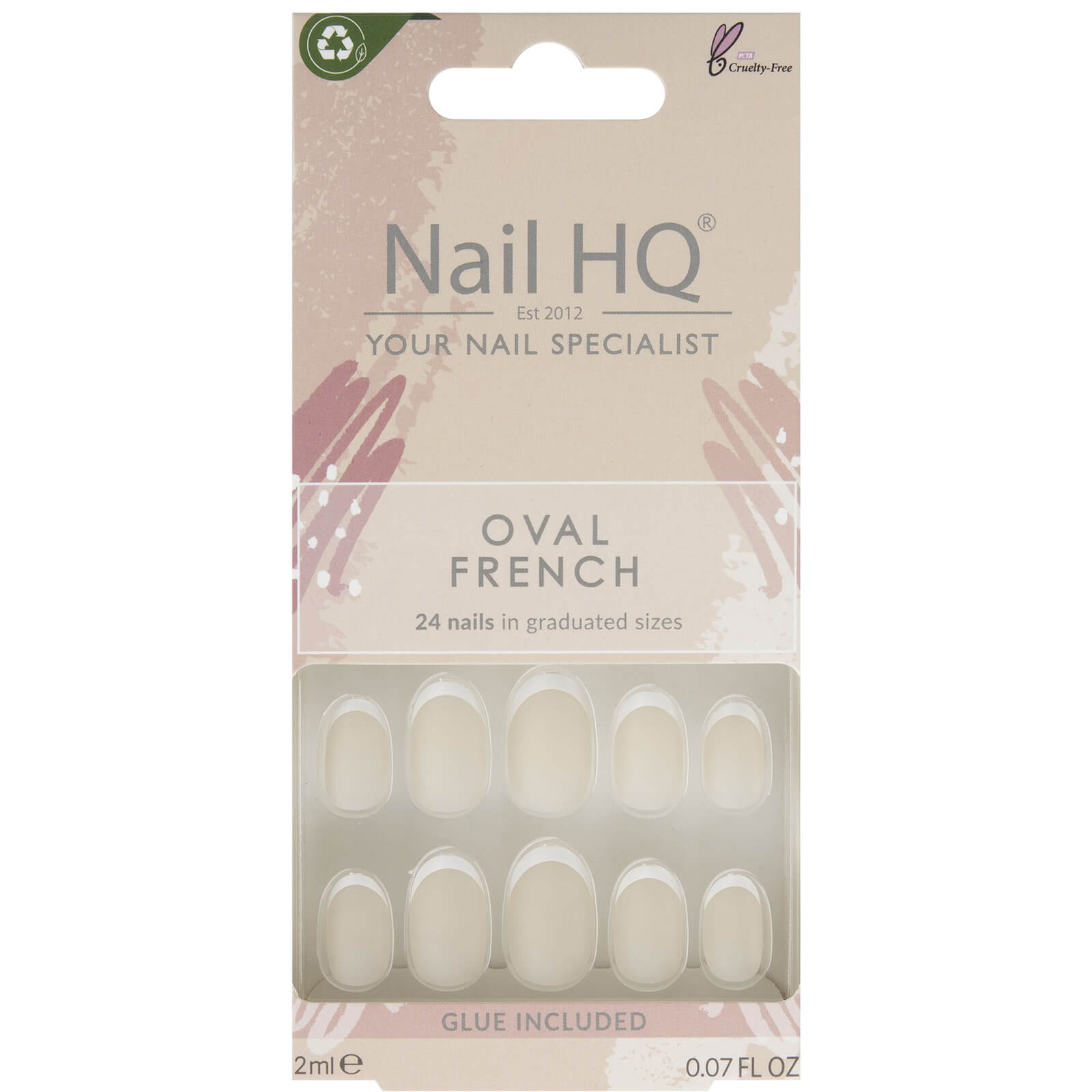 Nail Hq Oval French Nails (24 Pieces)