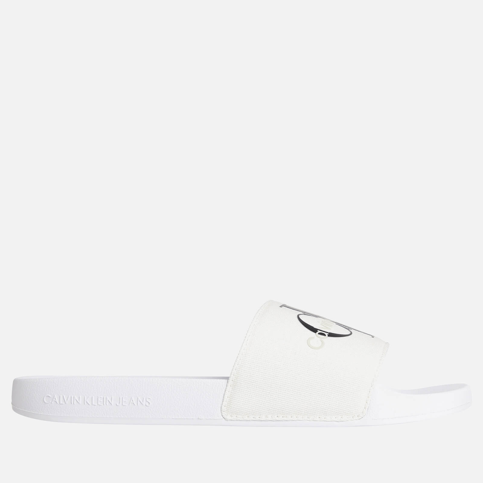 Calvin Klein Jeans Men's Monogram Slide Sandals - Bright White - UK 7