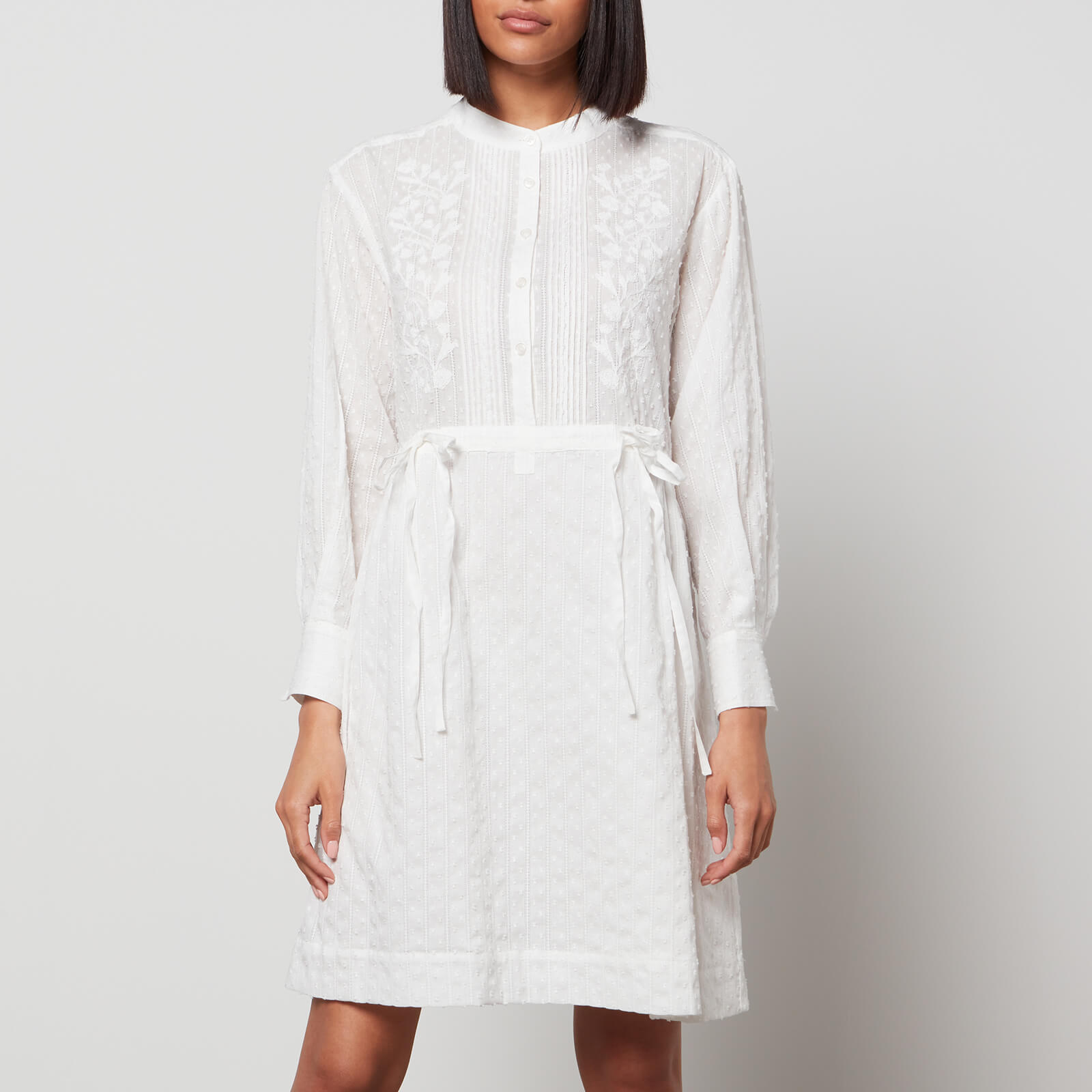 See By Chloe Women's Cotton Voile Jacquard With Embroidery Dress - Crystal White