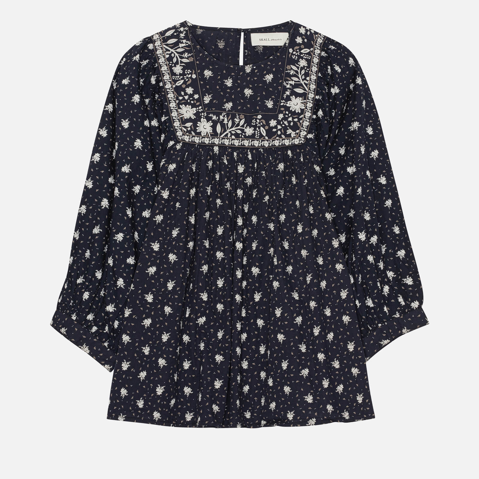 skall studio women's delphine blouse provence - provence print/navy - eu 36/uk 8