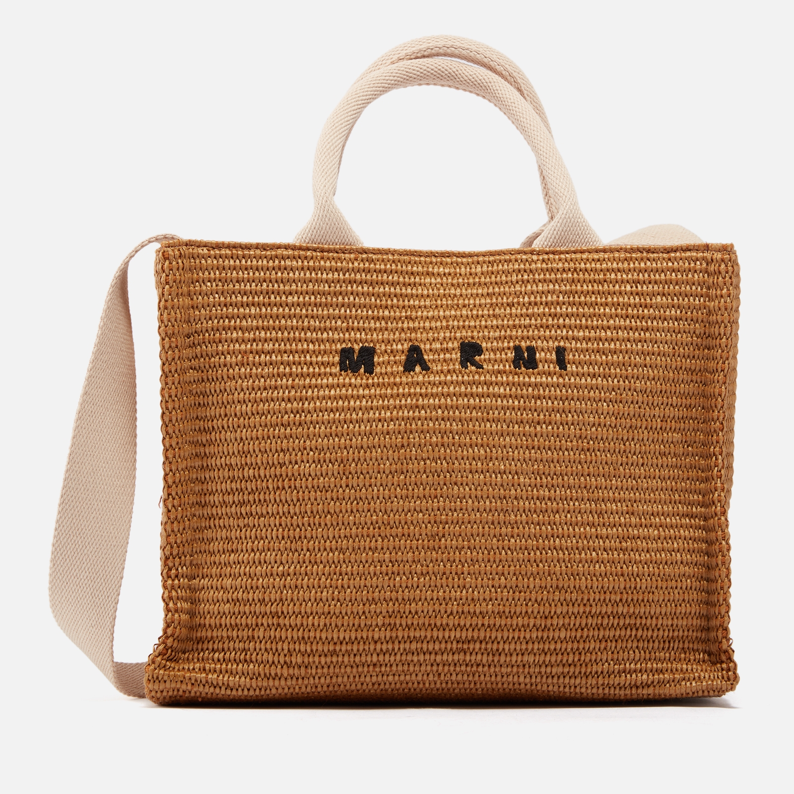 Marni Logo-Appliquéd Woven Tote Bag