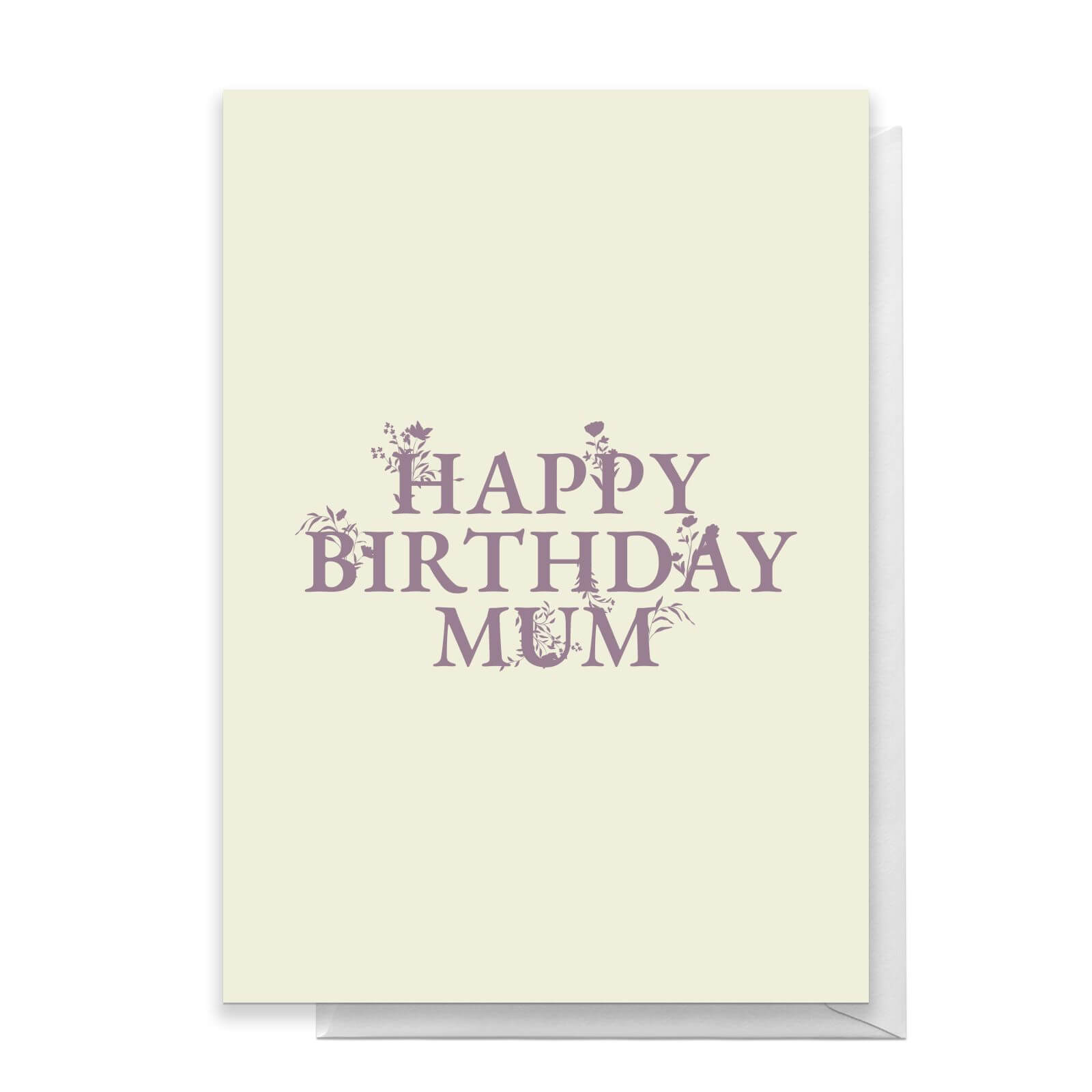 Floral Happy Birthday Greetings Card - Large Card