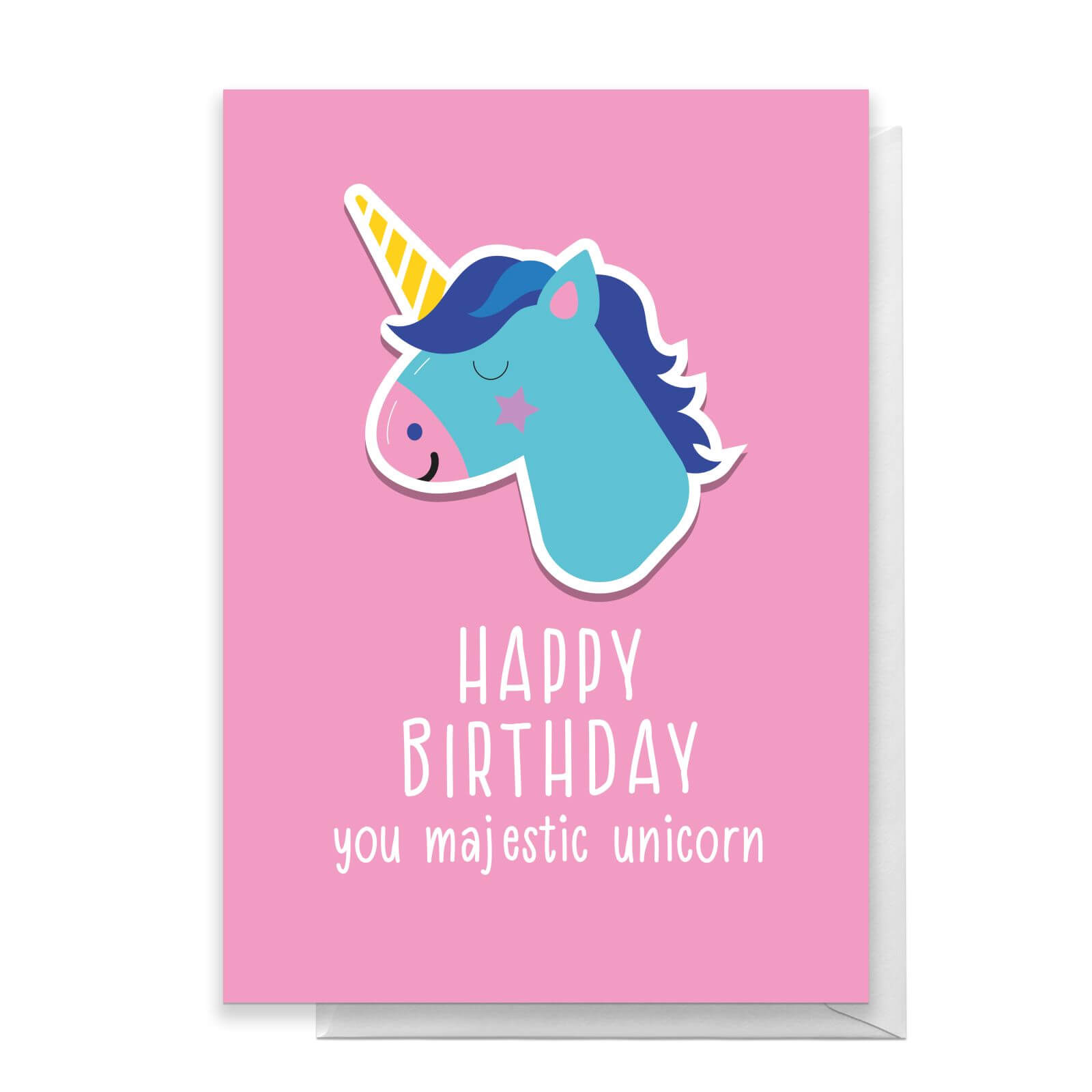Happy Birthday You Majestic Unicorn Greetings Card - Large Card