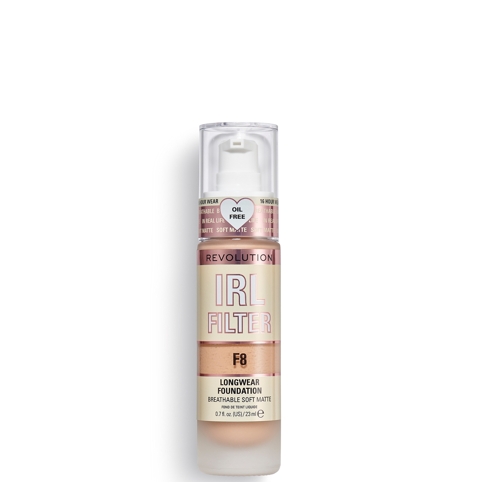 Makeup Revolution IRL Filter Longwear Foundation 23ml (Various Shades) - F8