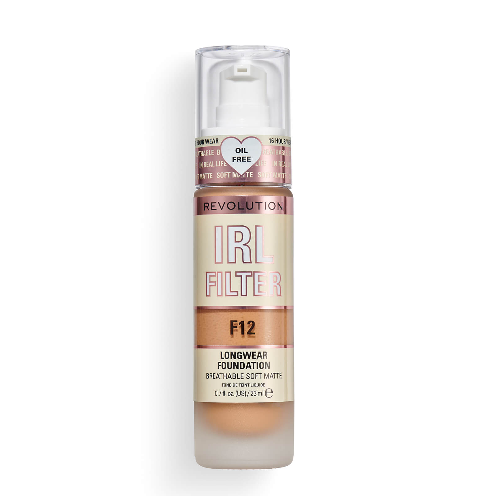 Makeup Revolution IRL Filter Longwear Foundation 23ml (Various Shades) - F12