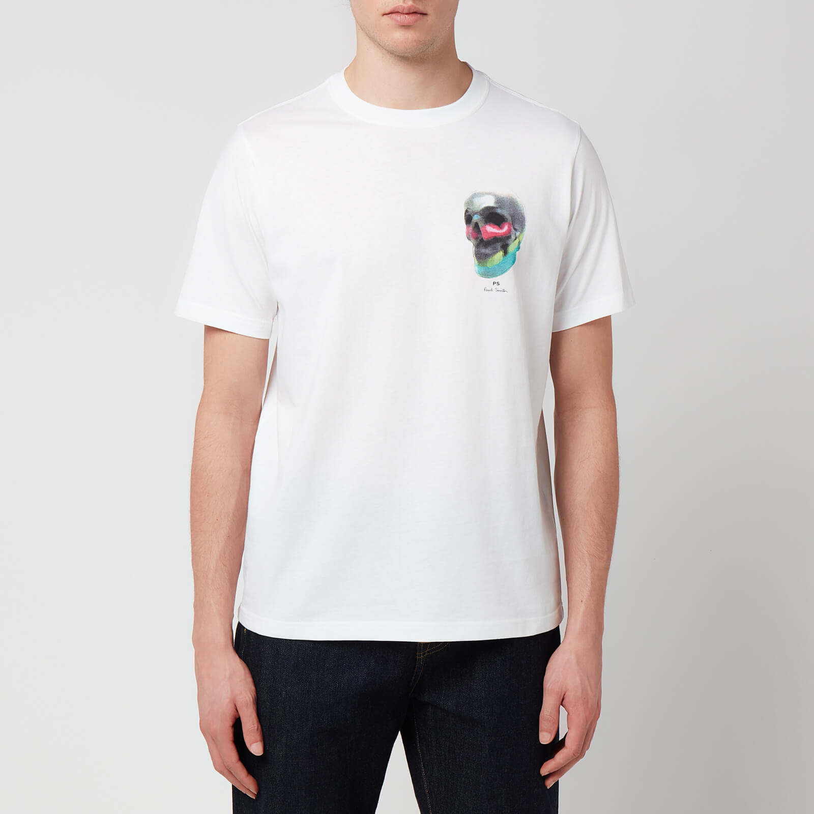 PS Paul Smith Men's Regular Fit Skull T-Shirt - White - S