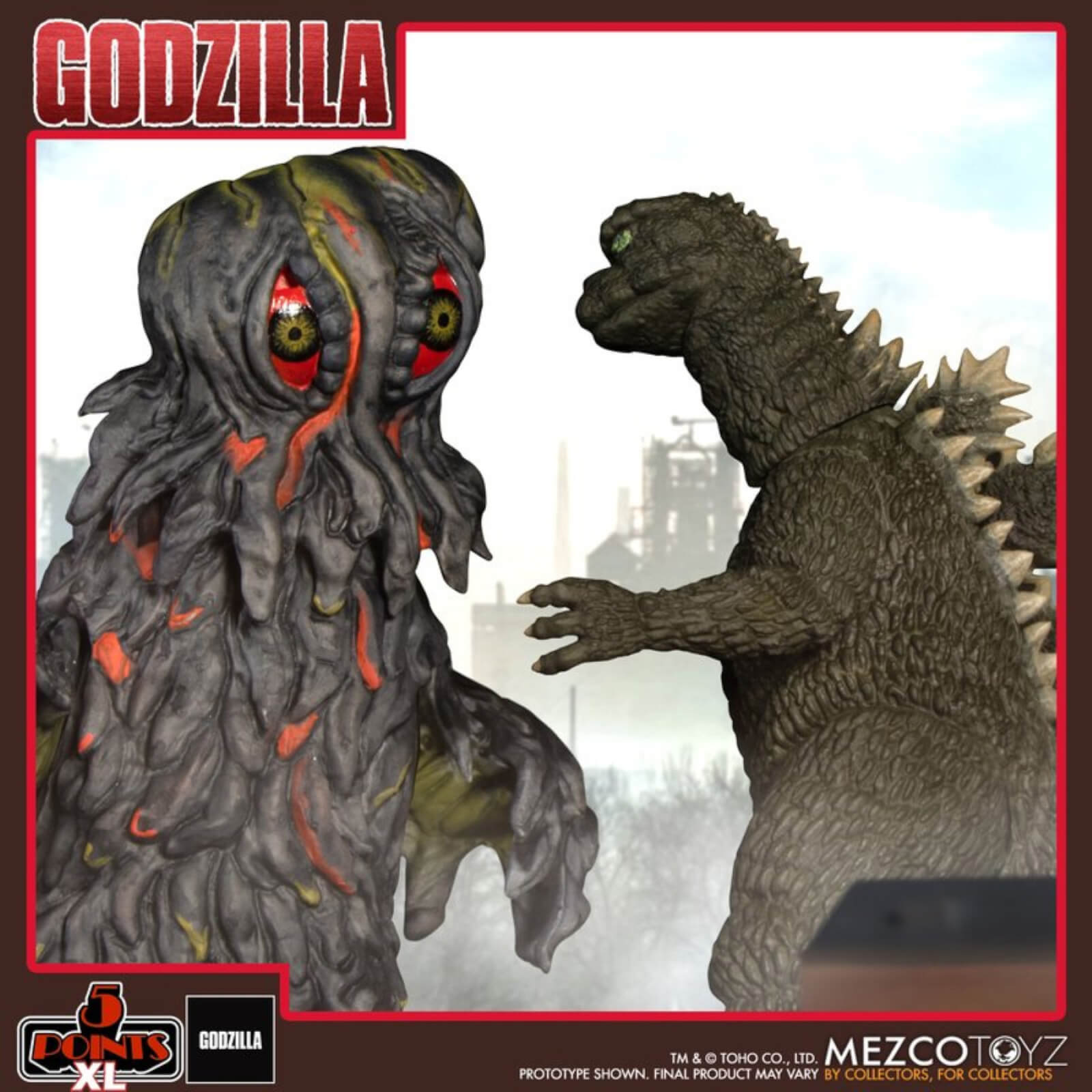 Photos - Action Figures / Transformers Mezco Godzilla 5 Points XL Figure Boxed Set - Godzilla Vs. Hedorah MZ17094