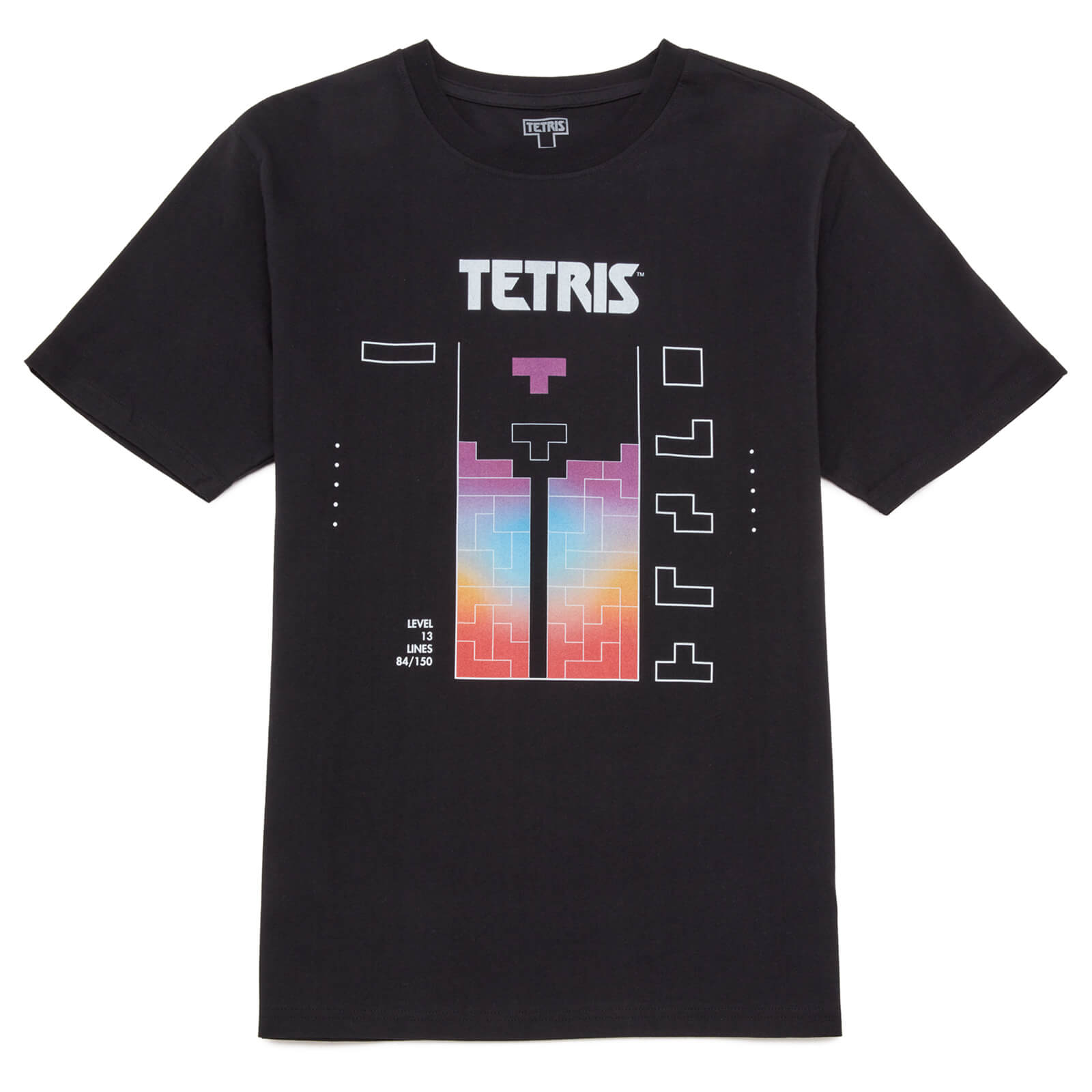 Tetris™ Lines Oversized Heavyweight T-Shirt - Black - XS - Black