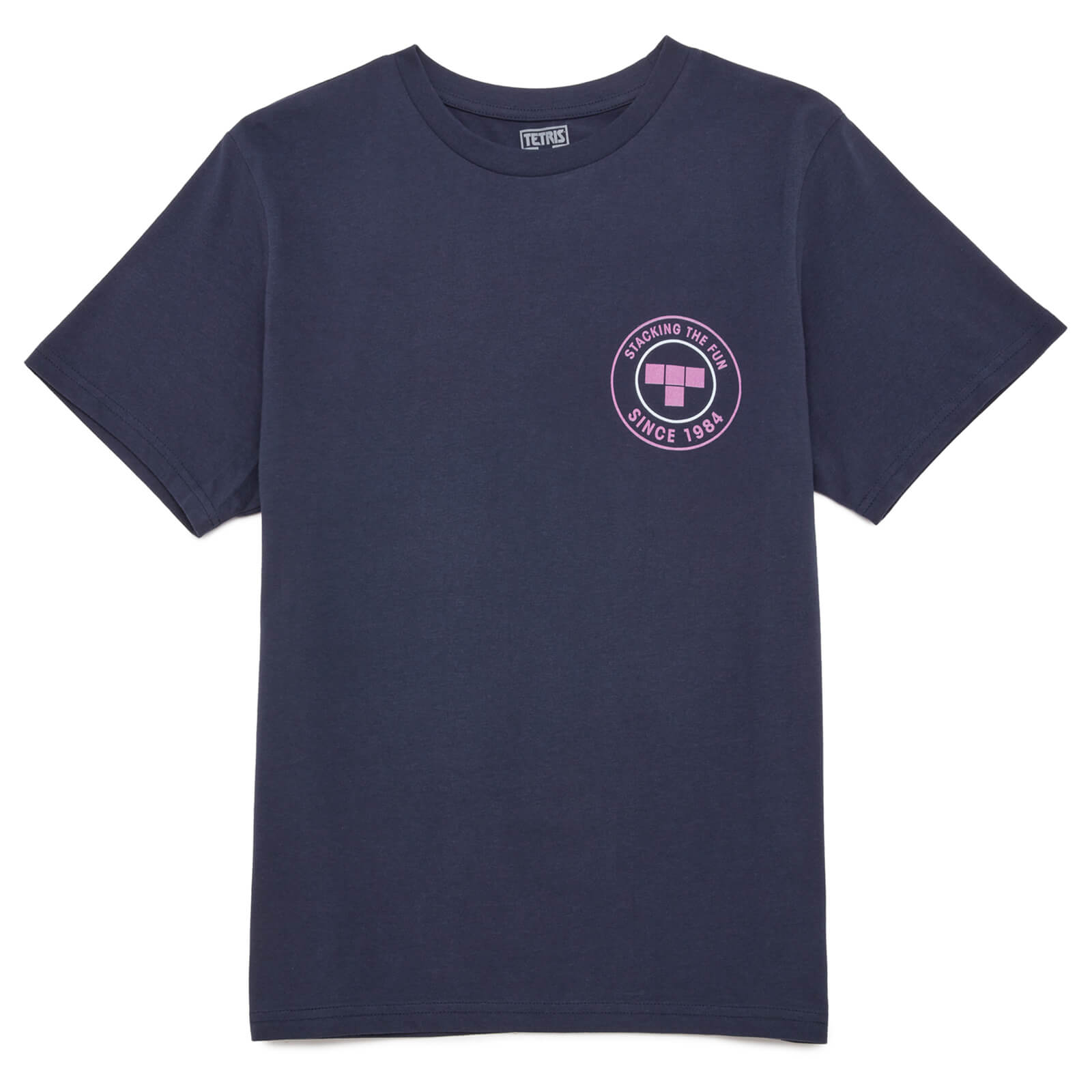 Tetris™ Stacking The Fun Unisex T-Shirt - Navy - XS - Navy