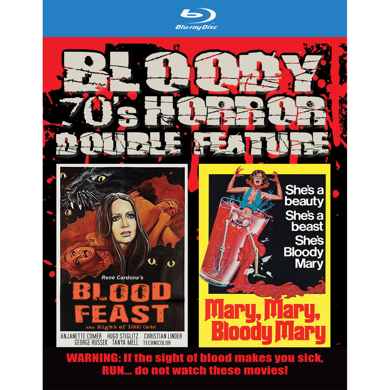 Bloody 70's Horror Double Feature: Mary, Mary, Bloody Mary + René Cardona's Blood Feast