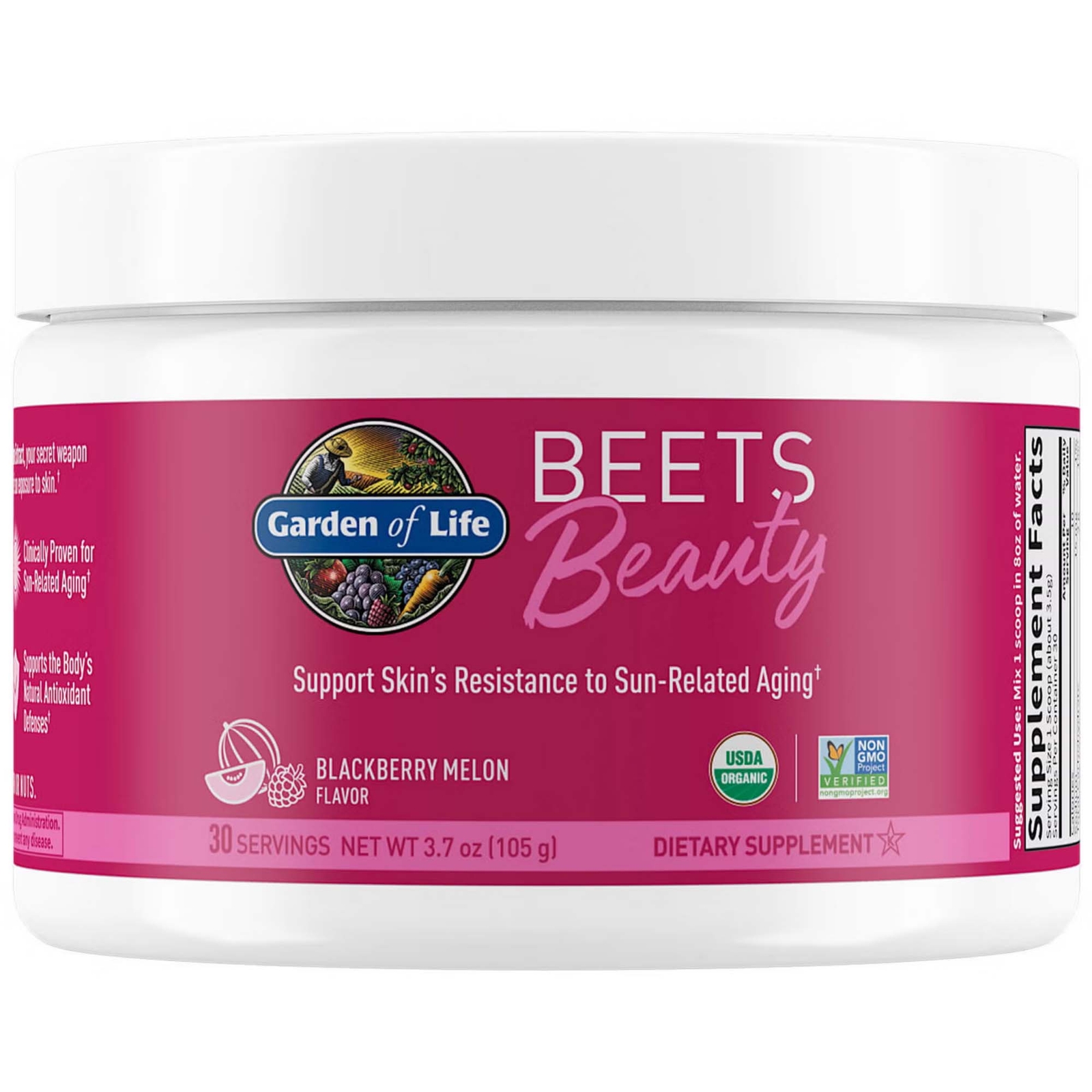 Garden of Life Schönheits-Beetenpulver – Brombeer-Melone – 105 g