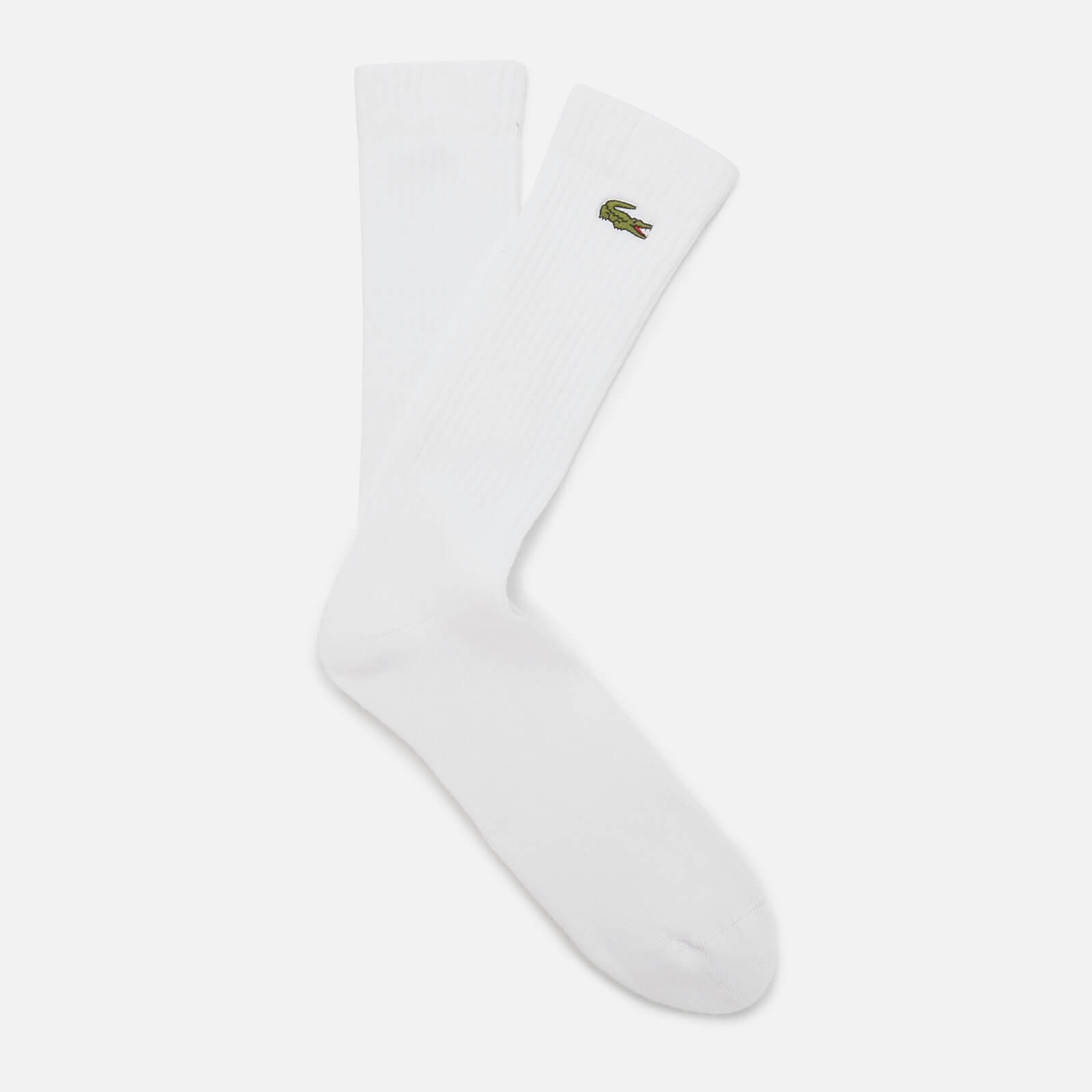 lacoste men's 3 pack sport socks - white - eu 39-42/uk 5-8
