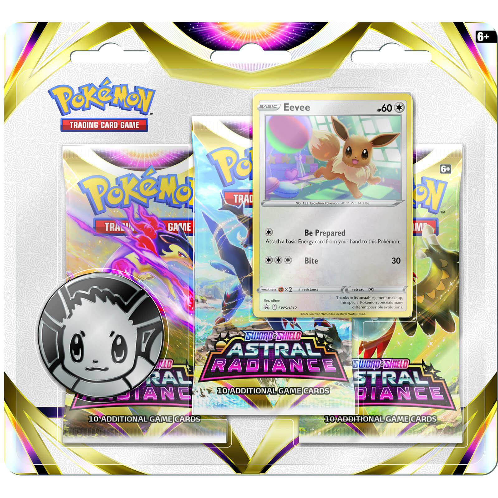 Pokémon TCG: Sword & Shield - Astral Radiance 3-Pack Booster (Assortment)