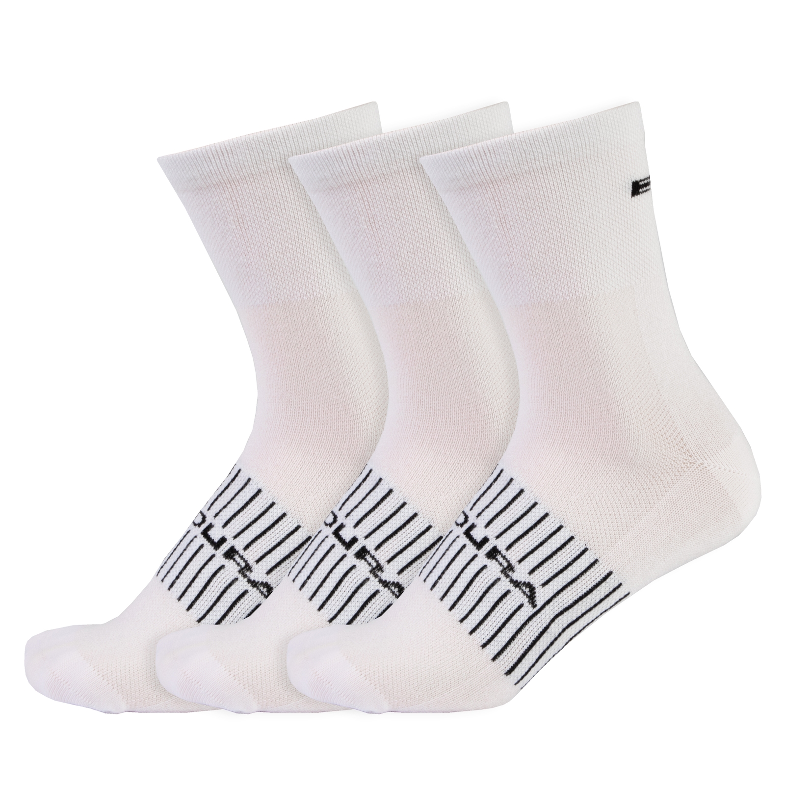 Endura COOLMAX® Stripe Socks Triple Pack - White | Extra 10% off first order.