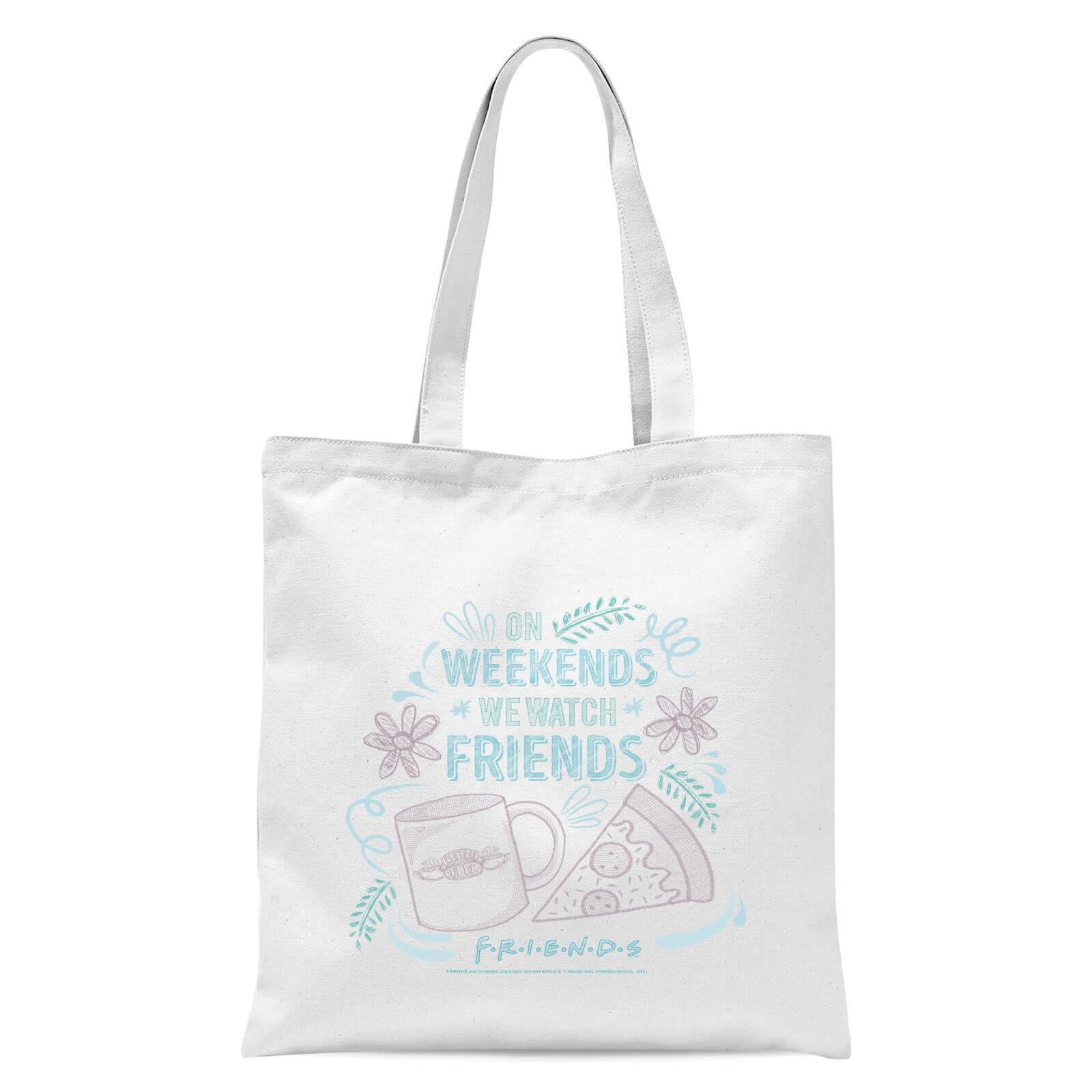 Friends On Weekends We Watch Friends Tote Bag - White