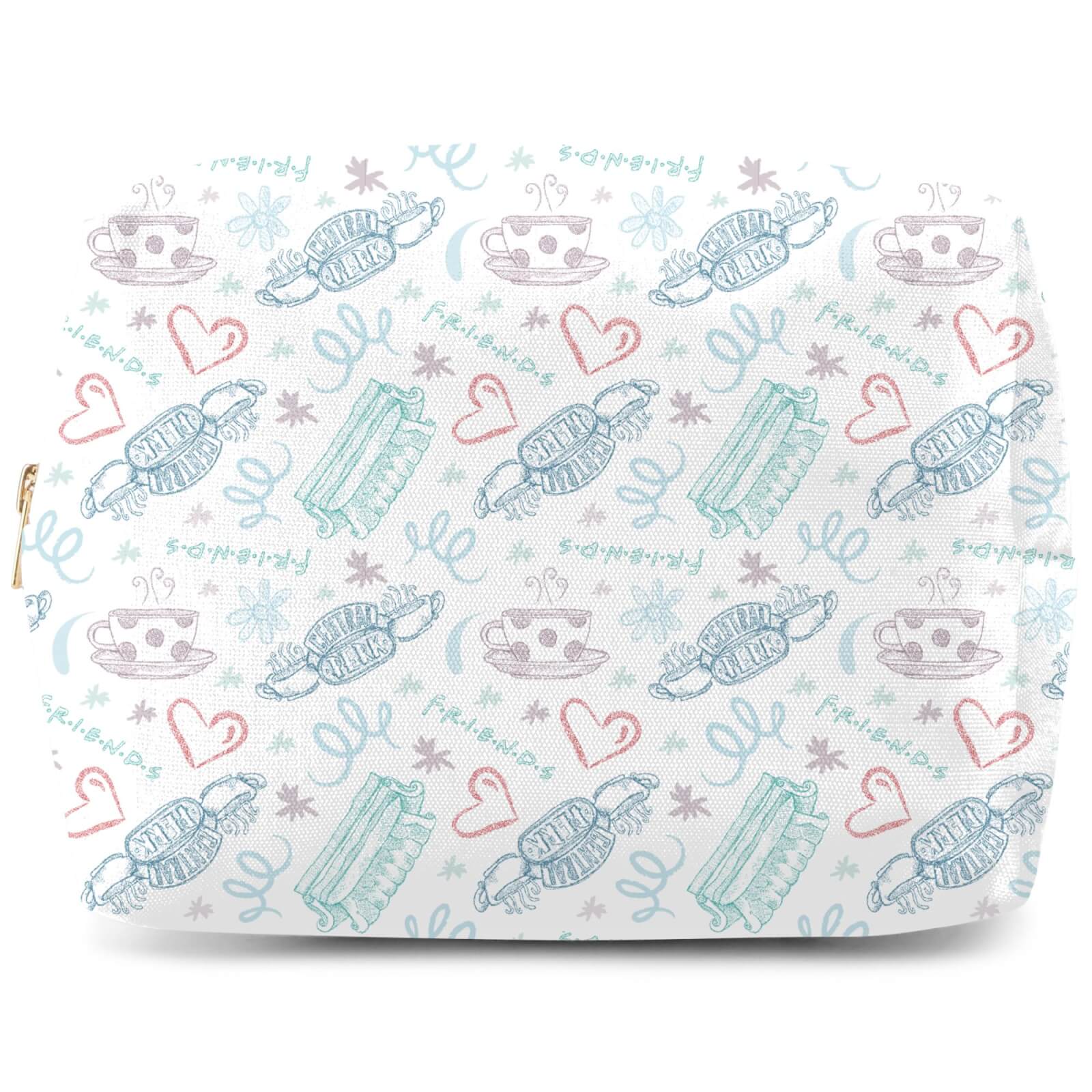 Friends Central Perk Sketch Pattern Wash Bag