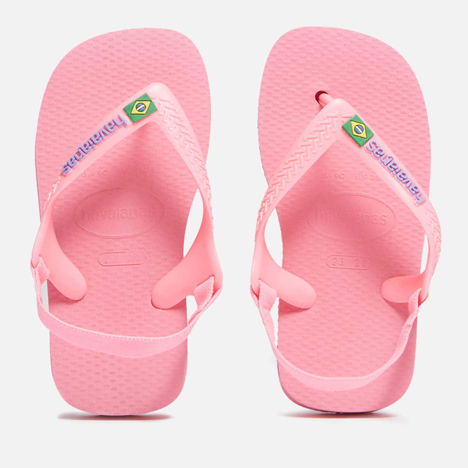 Havaianas Girls Baby Brasil Logo Flip Flops - Crystal Rose - UK 5 Toddler