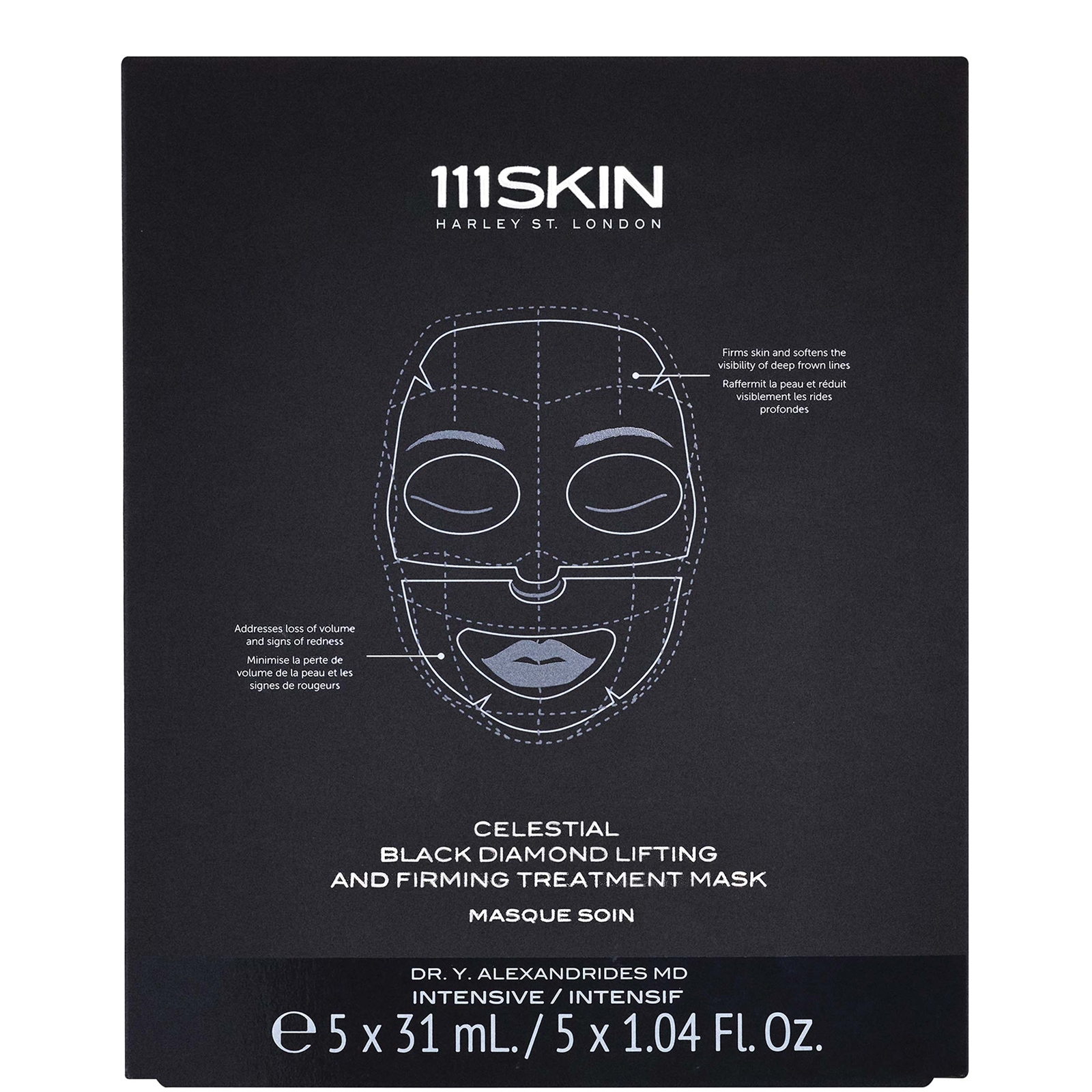 Фото - Маска для обличчя 111SKIN Celestial Black Diamond Lifting and Firming Treatment Mask Box 155 