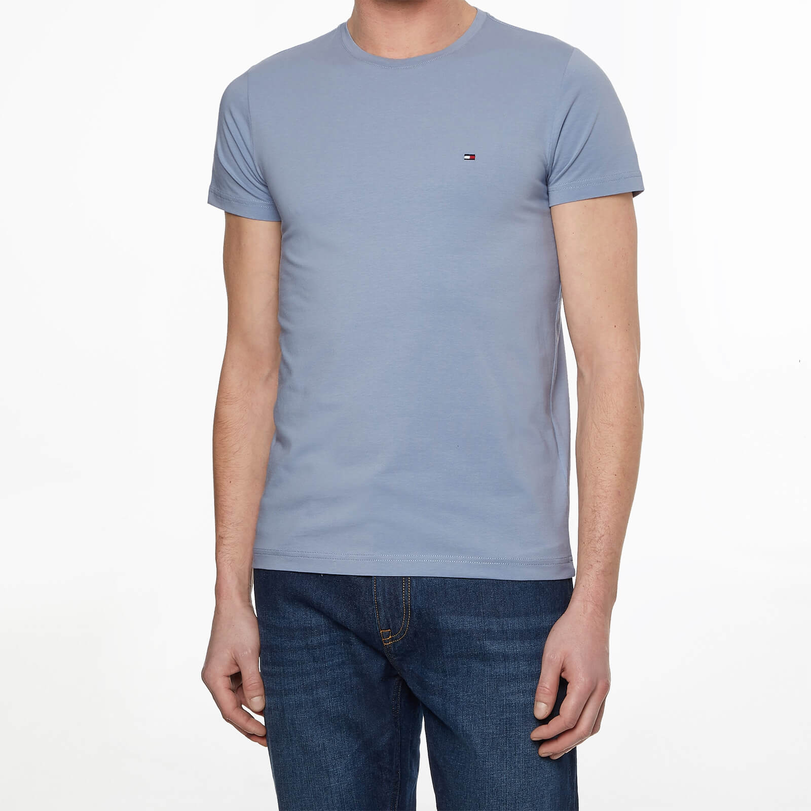 Tommy Hilfiger Men's Stretch Slim Fit T-Shirt - Light Blue - S