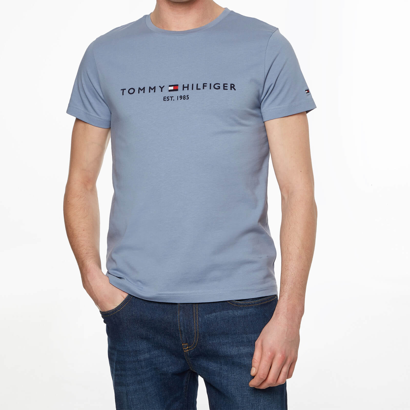Tommy Hilfiger Men's Tommy Logo T-Shirt - Light Blue - S