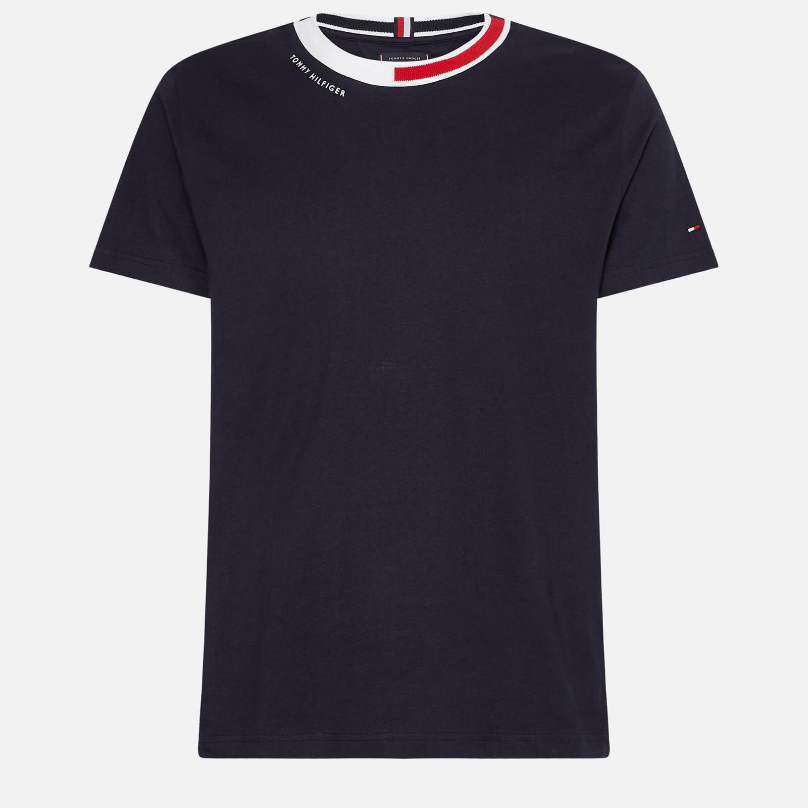 Tommy Hilfiger Men's Jacquard Rwb Collar T-Shirt - Desert Sky - S